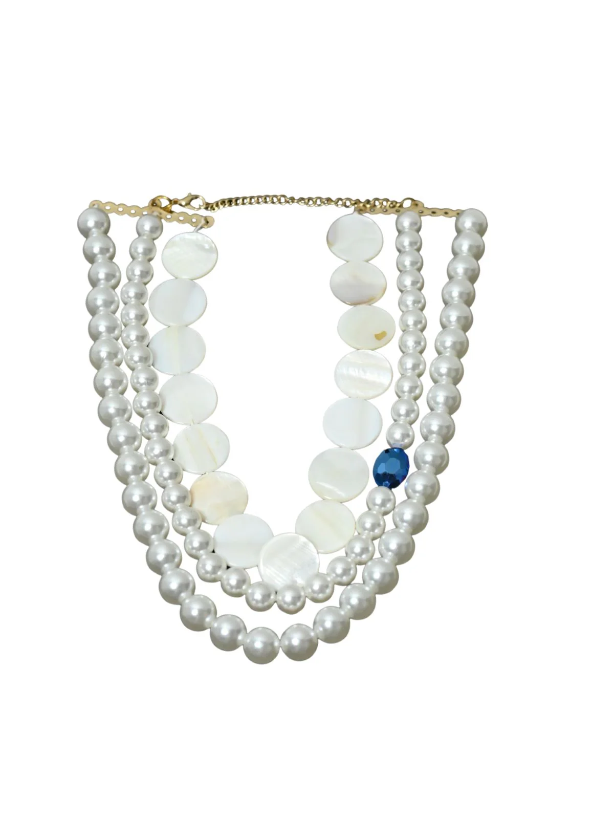 Odette White Alloy Embellished Neckpiece For Women - Image 3
