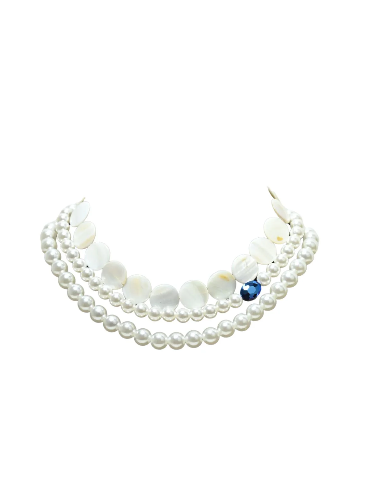 Odette White Alloy Embellished Neckpiece For Women - Image 6