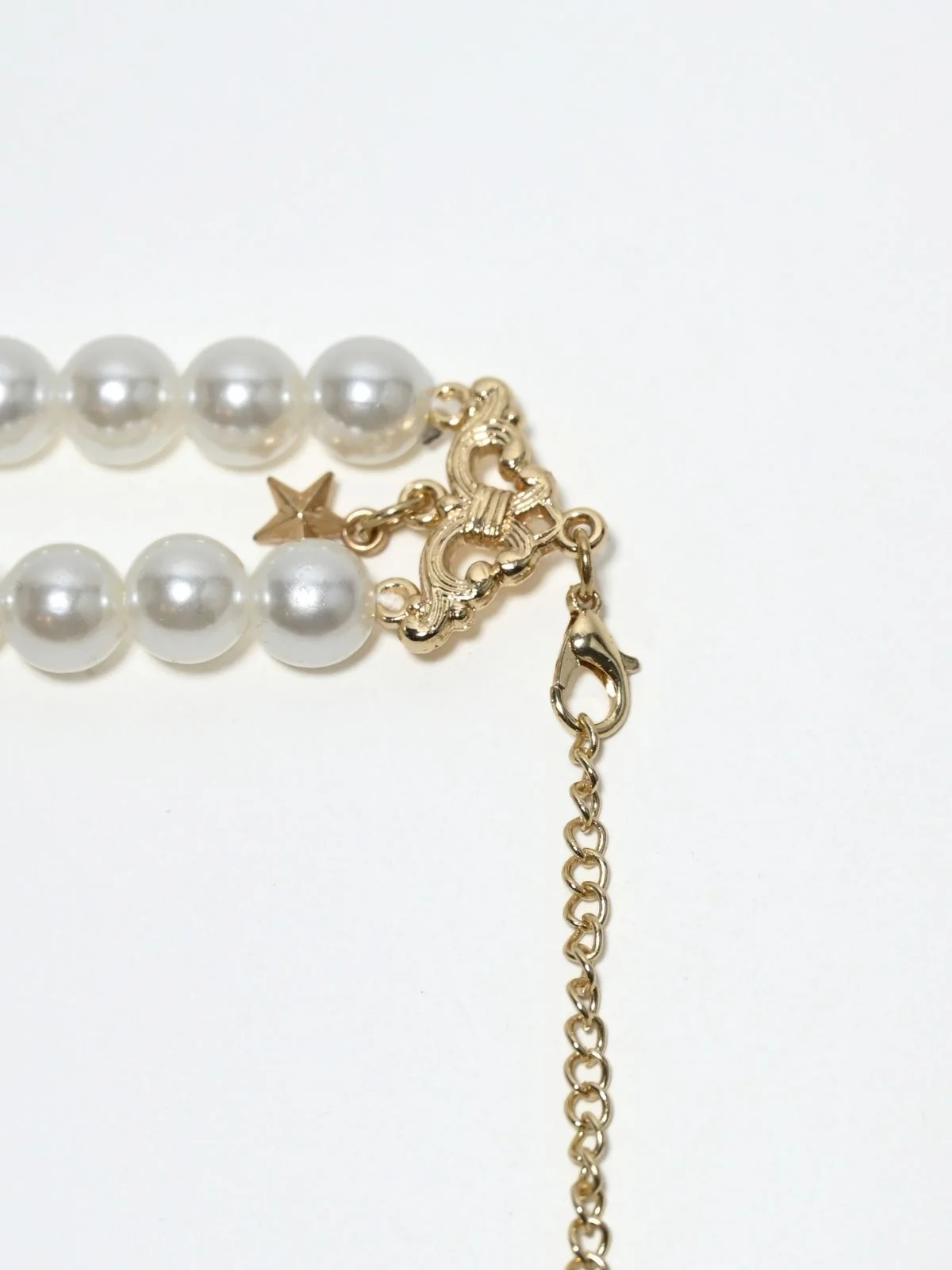 Odette White Alloy Pearl And Stone Embellished Neckpiece For Women - Image 5