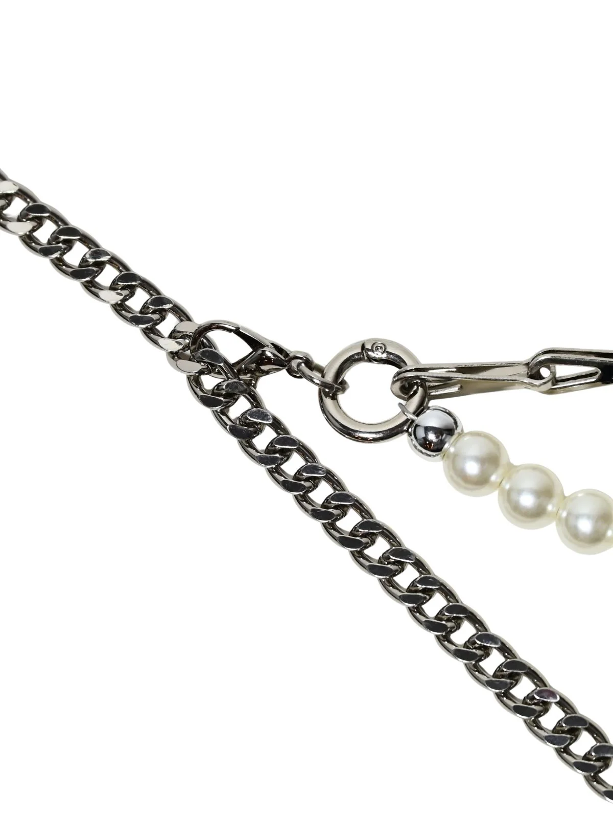 Odette White Alloy Pearl Belt For Women - Image 4