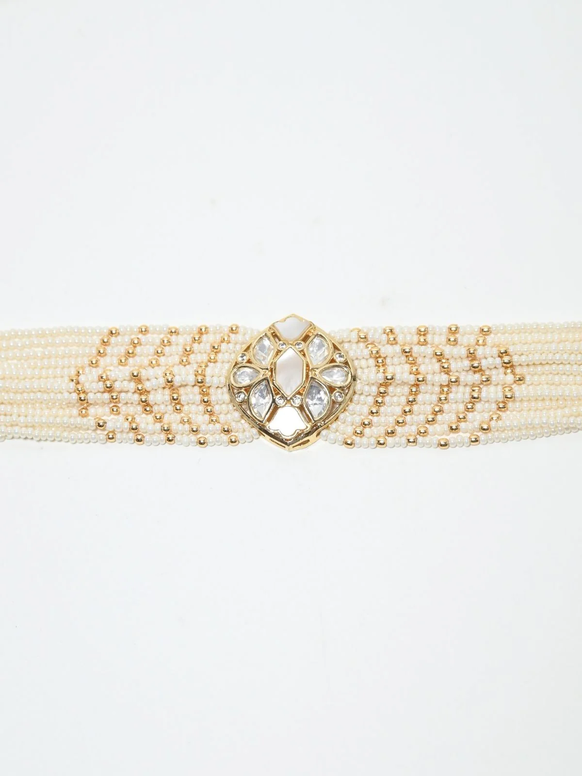 Odette White Alloy Pearl Jewellery Set For Women - Image 5