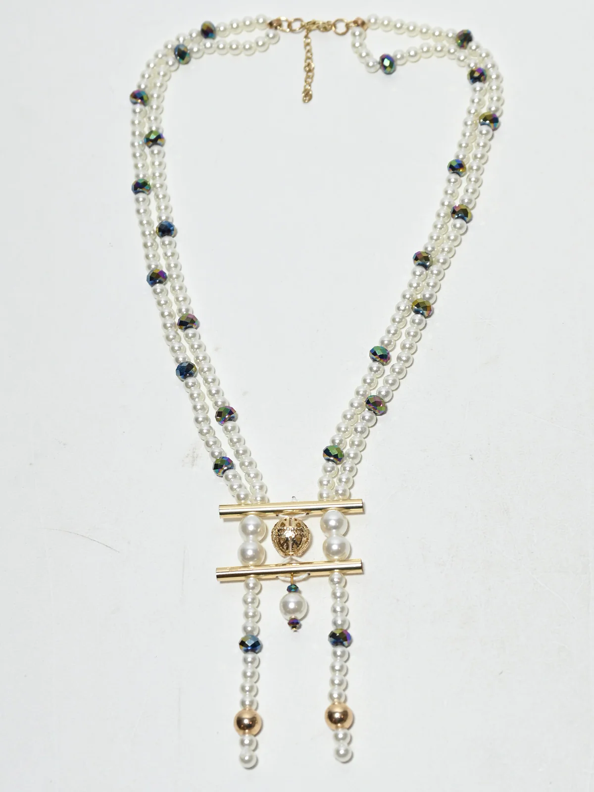 Odette White Alloy Pearl Neckpiece For Women - Image 2