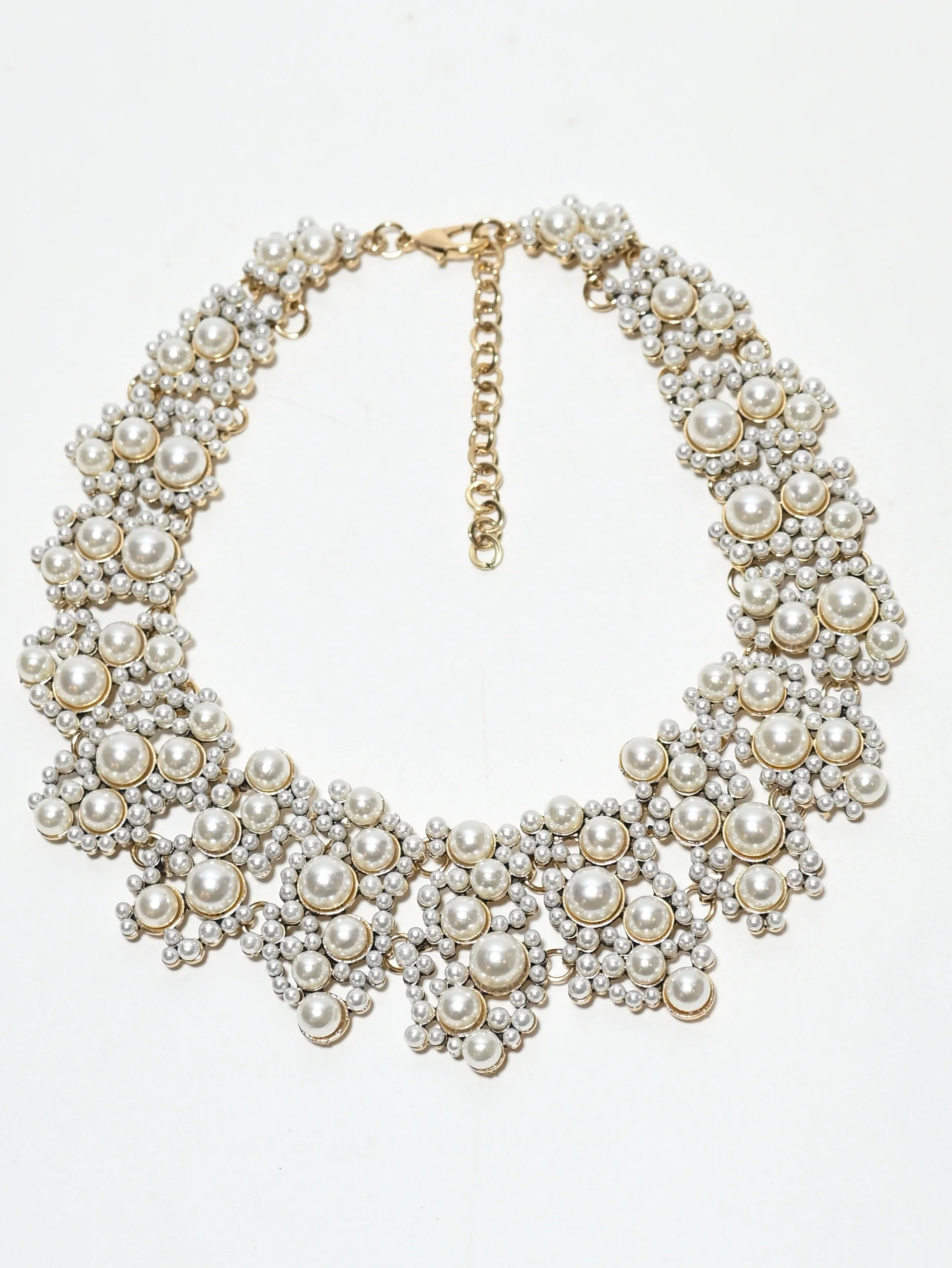 Odette White Alloy Pearl Neckpiece For Women - Image 2