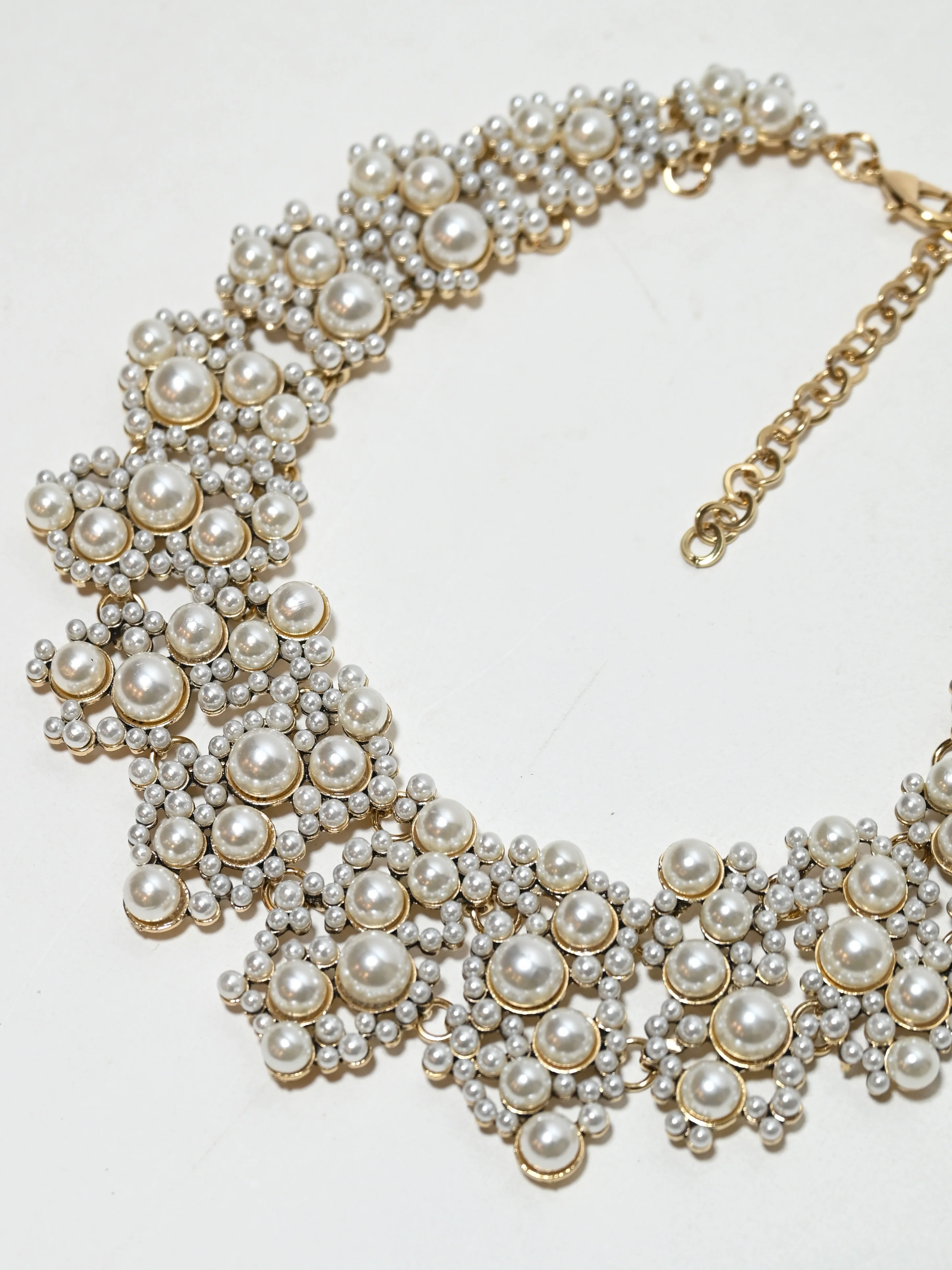 Odette White Alloy Pearl Neckpiece For Women - Image 4