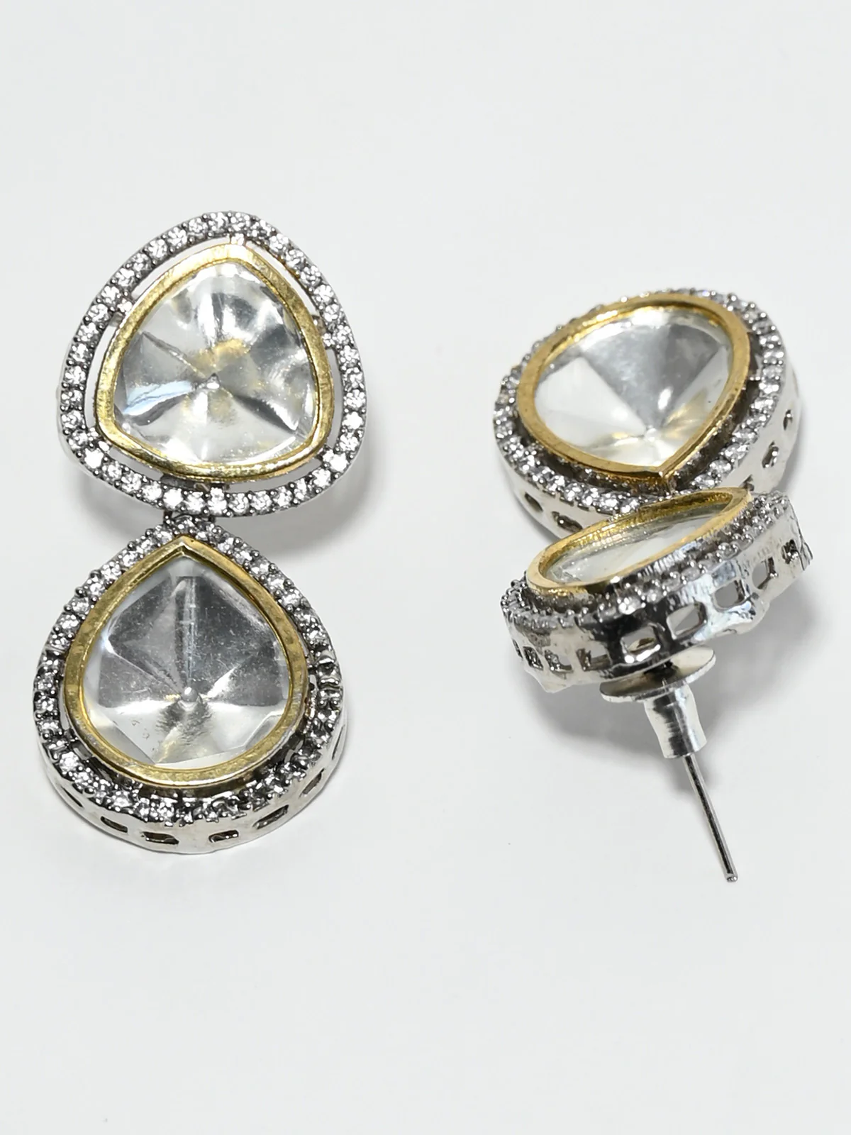 Odette White Alloy Stone Jewellery Set For Women - Image 4