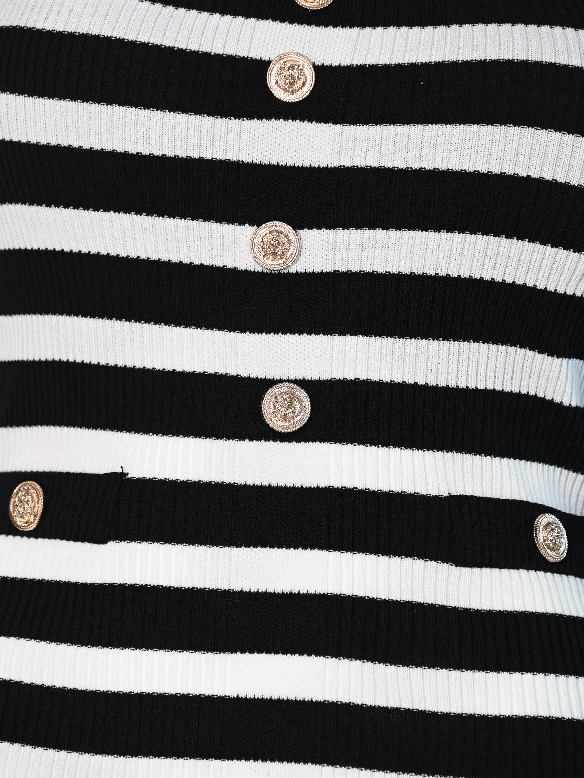 Odette White And Black Knitted Stripped Dresses For Women - Image 4
