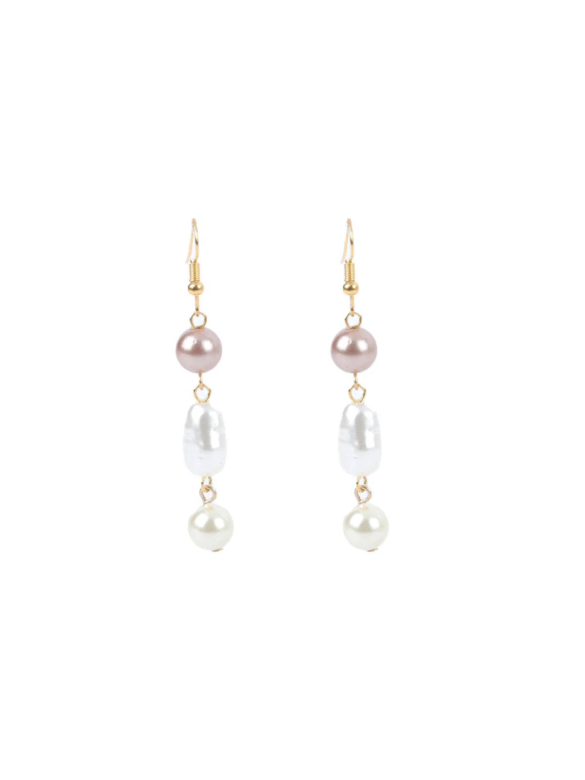 Odette White & Brown Alloy Embellished Jewellery Set For Women - Image 6