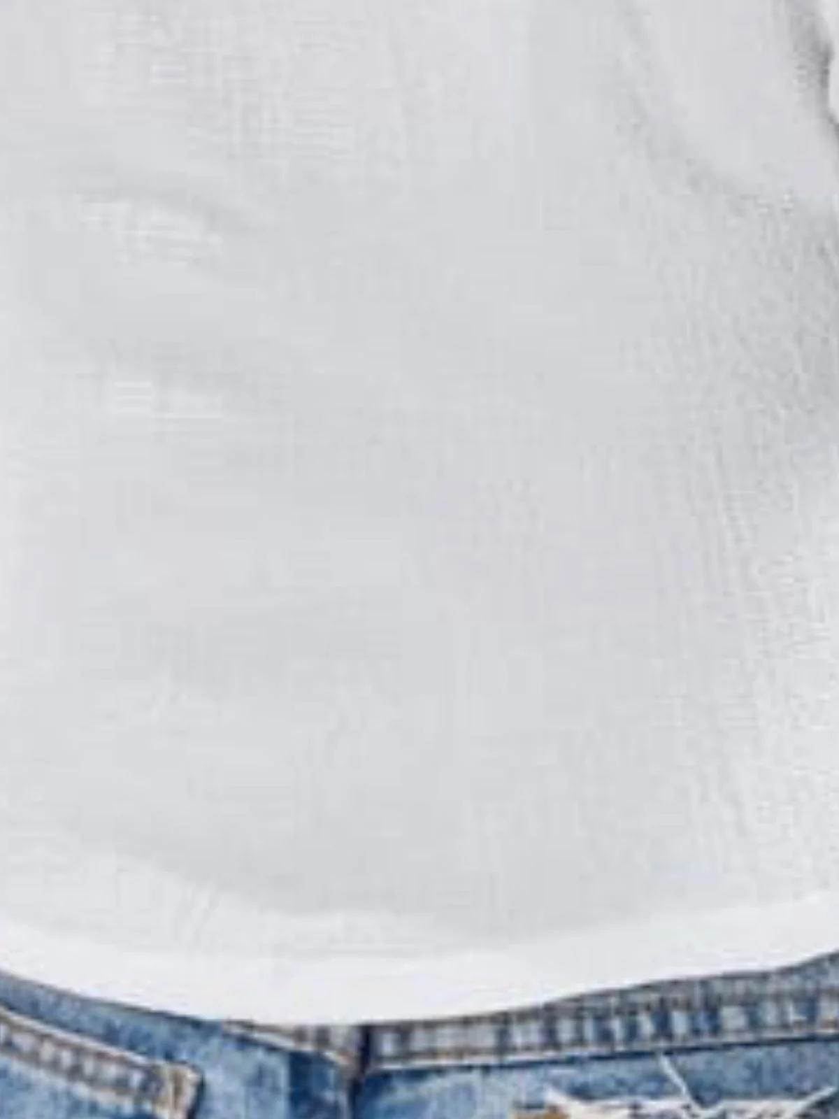 Odette White Cotton Blend Solid Shirt For Women - Image 4