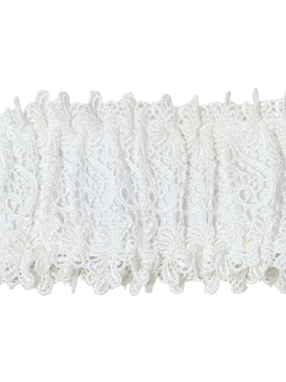 Odette White Elastic Lace Work Belt For Women - Image 3