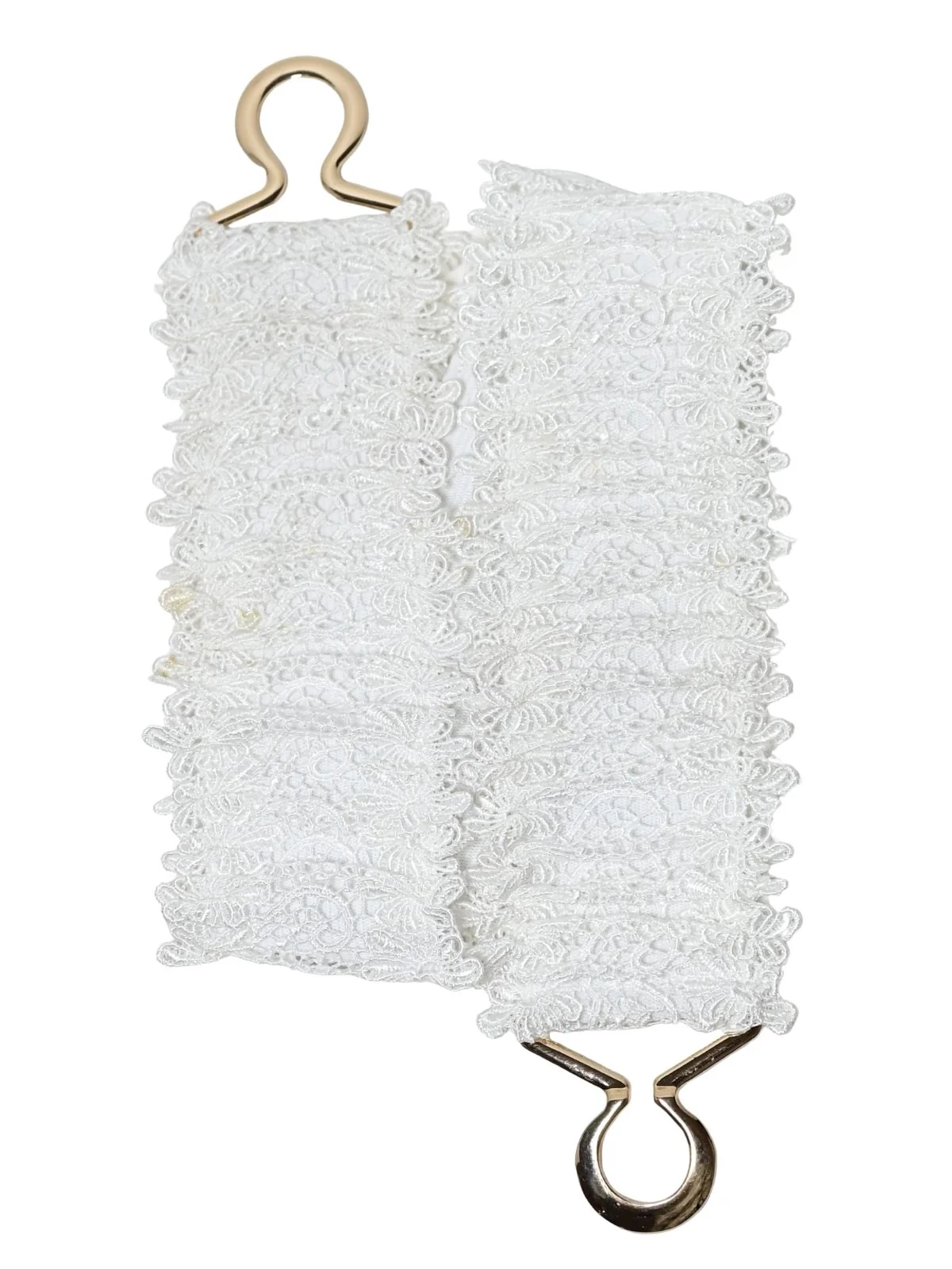 Odette White Elastic Lace Work Belt For Women - Image 5