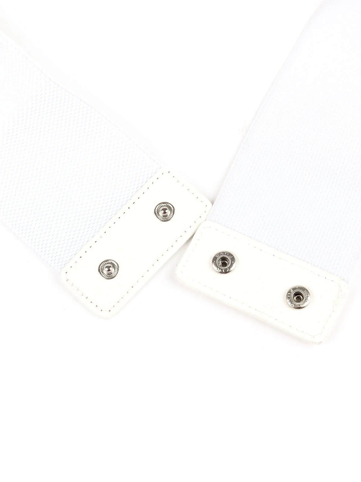 Odette White Elastic With PU Embellished Belt For Women - Image 6