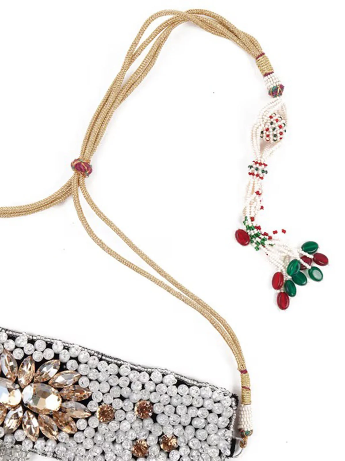 Odette White Embellished Rich Choker For Women - Image 5
