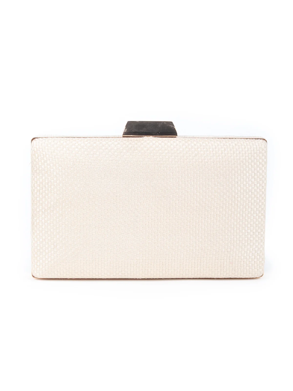 Odette White Embroidered Clutch Bag For Women - Image 5
