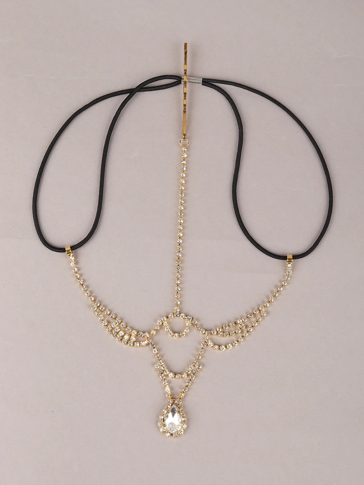 Odette White Faux Stone Embellished Mathapatti for Women - Image 3