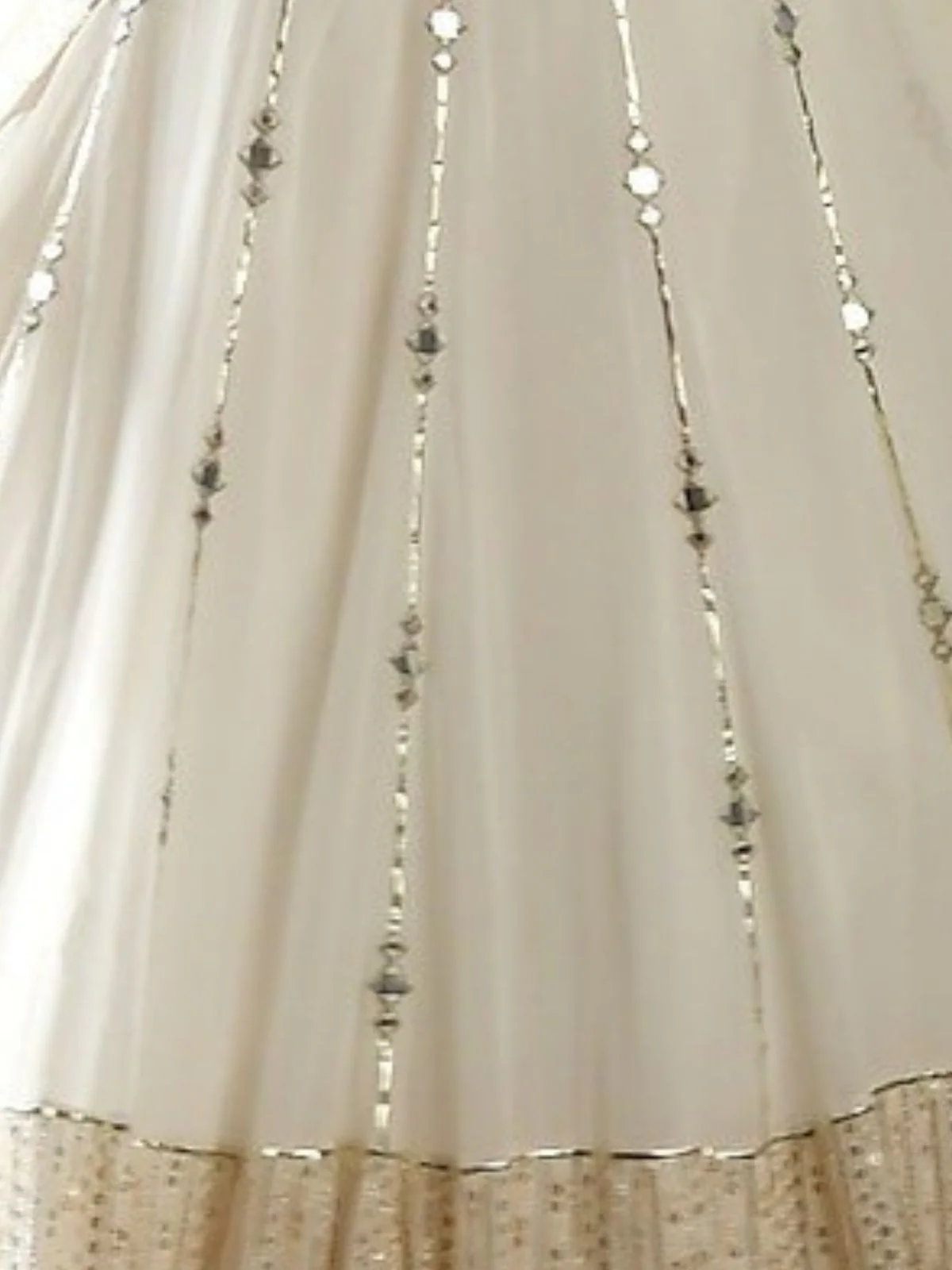 Odette White Georgette Embellished Semi-Stitched Lehenga For Women - Image 4
