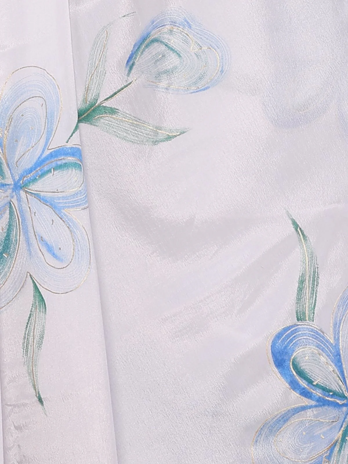 Odette White Georgette Printed Saree For Women - Image 4