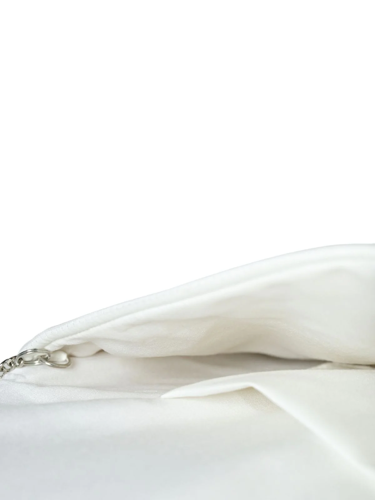 Odette White Jute Embellished Clutch For Women - Image 8
