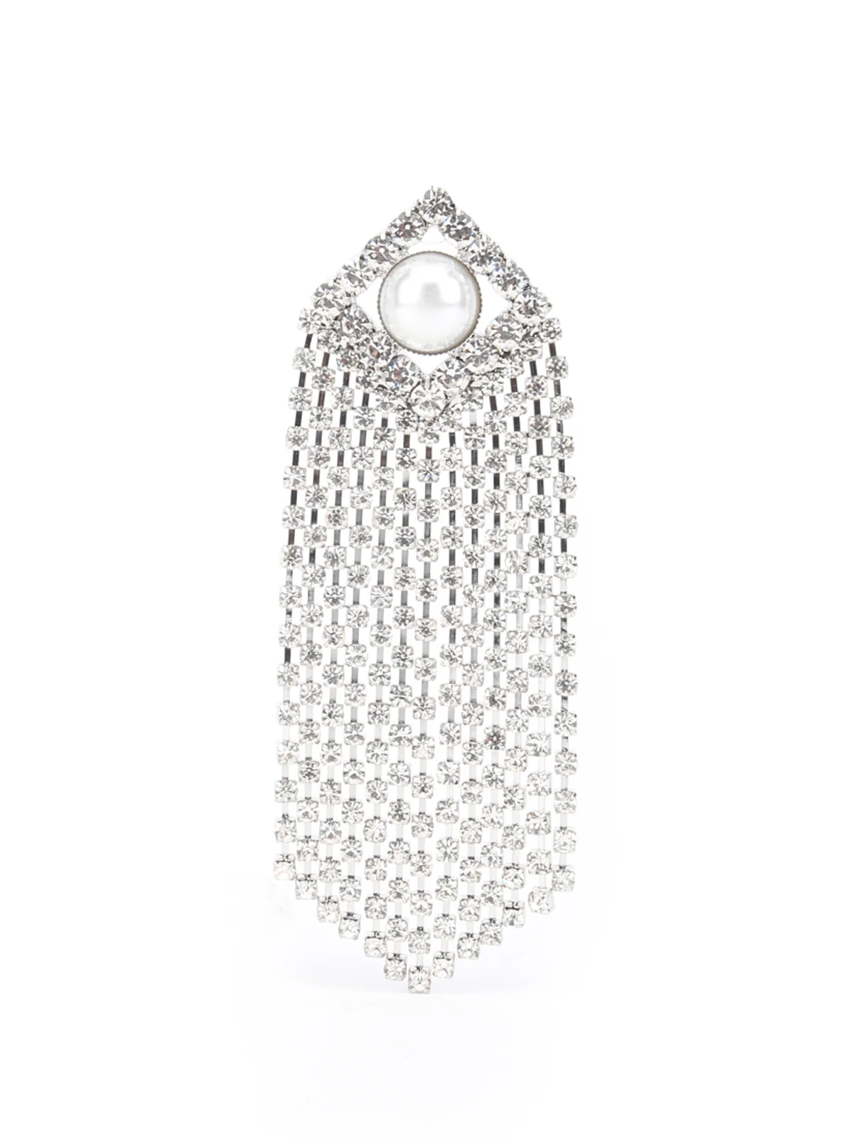 Odette White Long Dangler Earring For Women - Image 4
