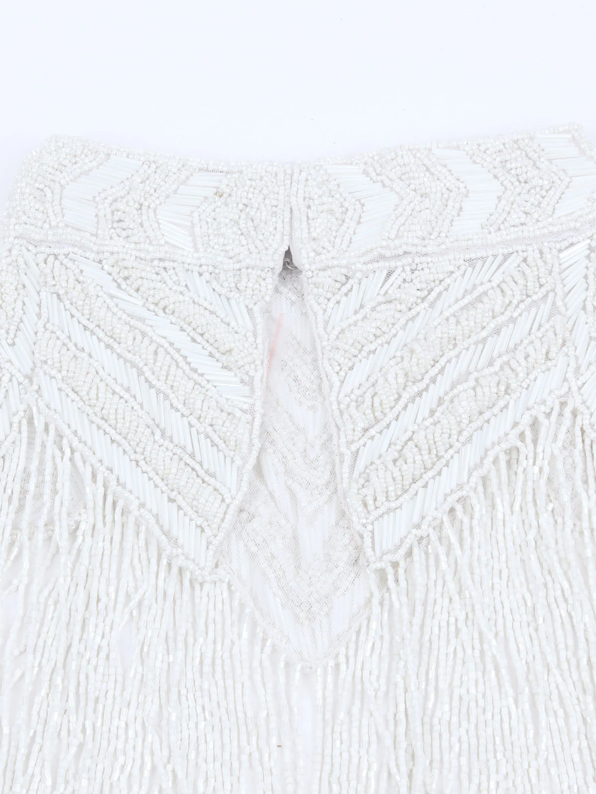 Odette White Net Embellished Cape For Women - Image 5