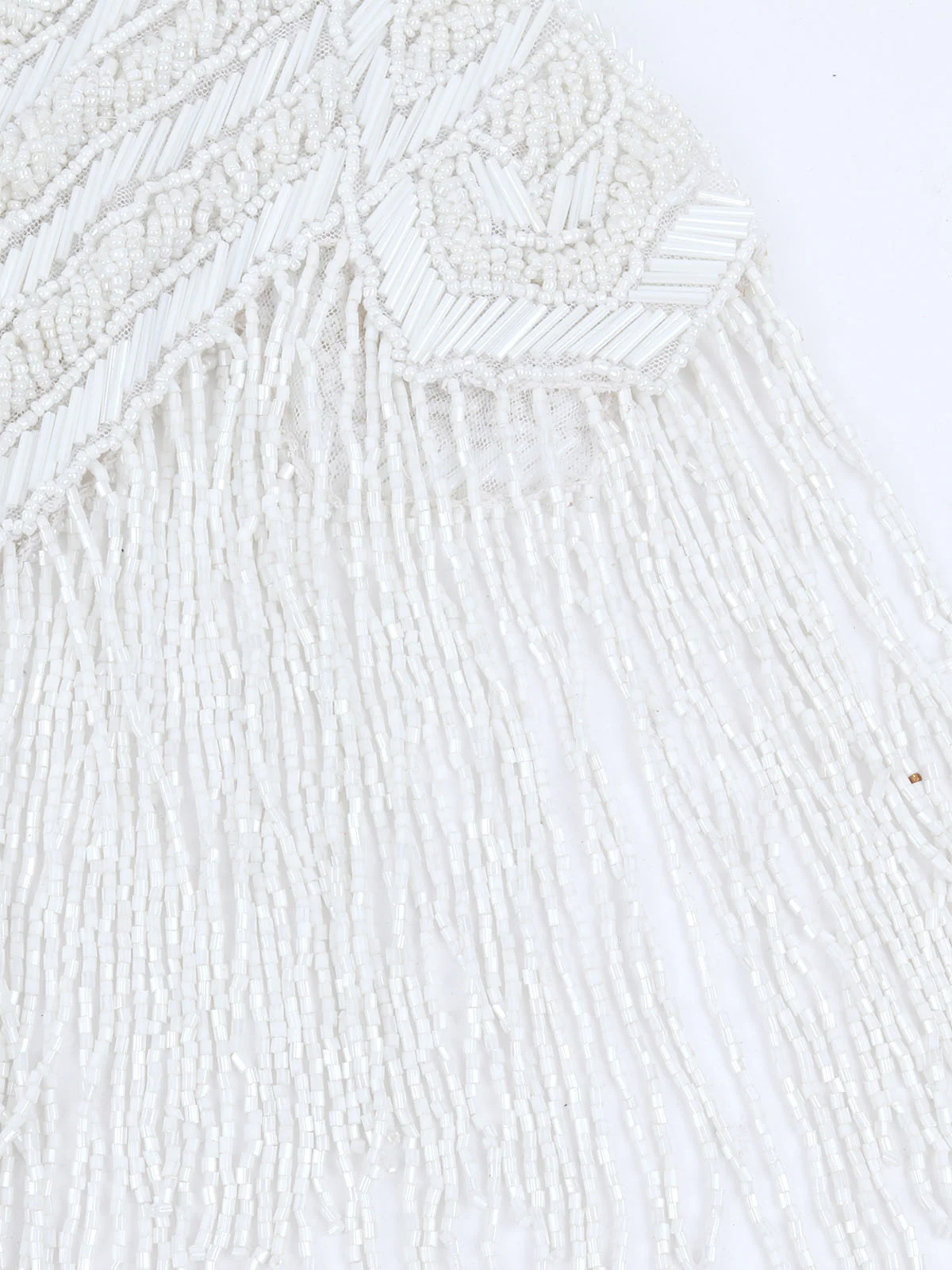 Odette White Net Embellished Cape For Women - Image 7