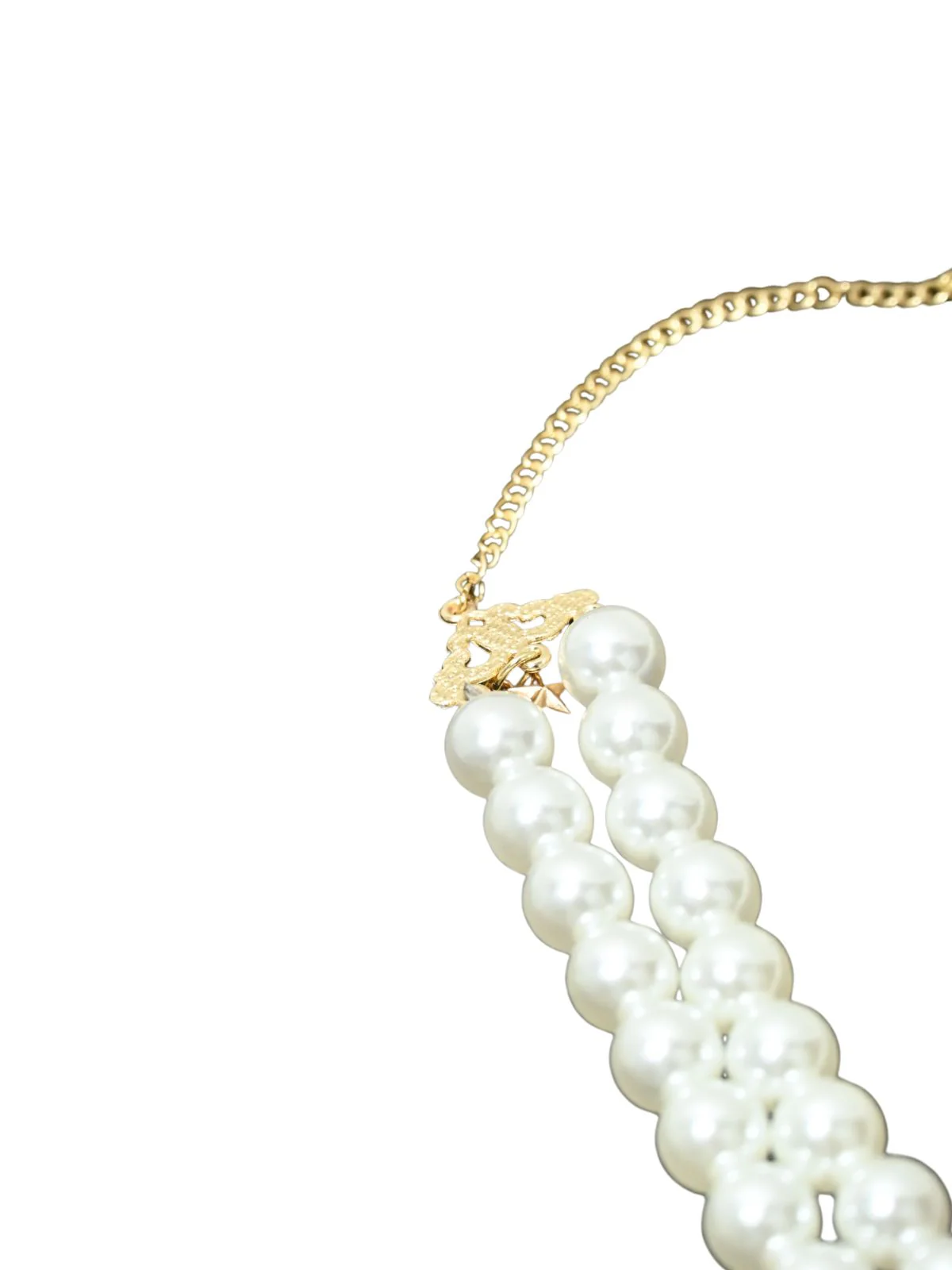 Odette White & Pink Alloy Embellished Neckpiece For Women - Image 4