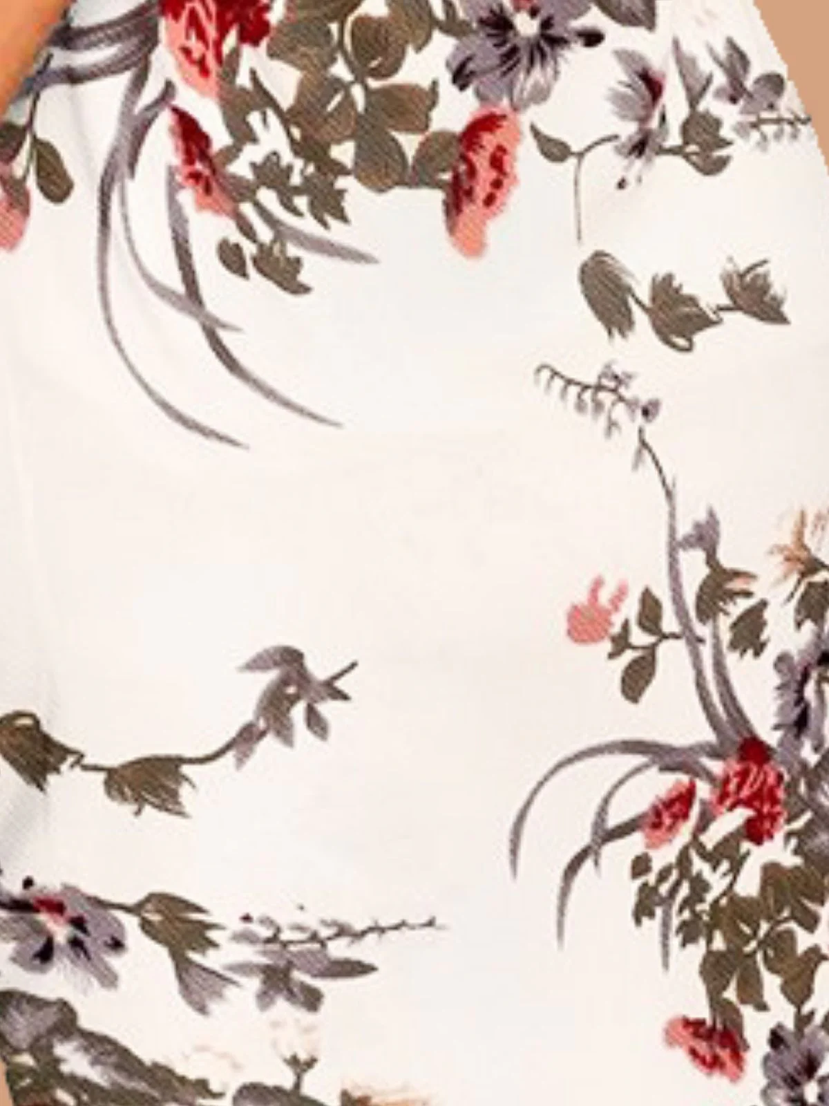 Odette White Polyester Blend Printed Dress For Women - Image 4