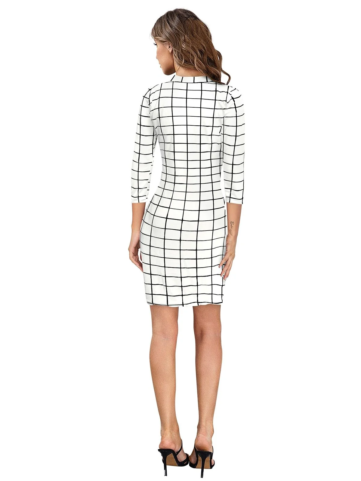 Odette White Polyester Printed Dress For Women - Image 4
