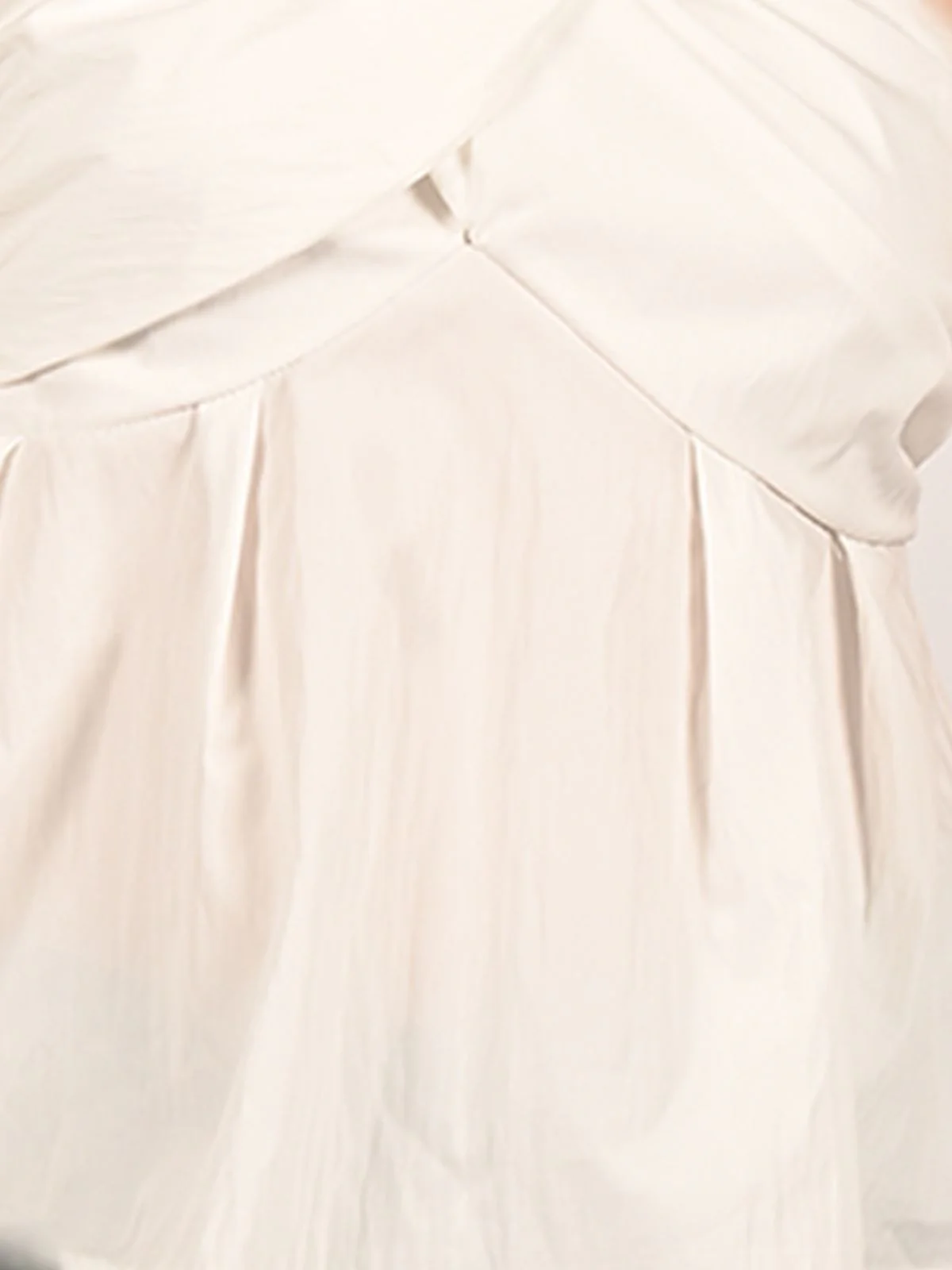 Odette White Poplin Shoulder Cross Over Top For Women - Image 6