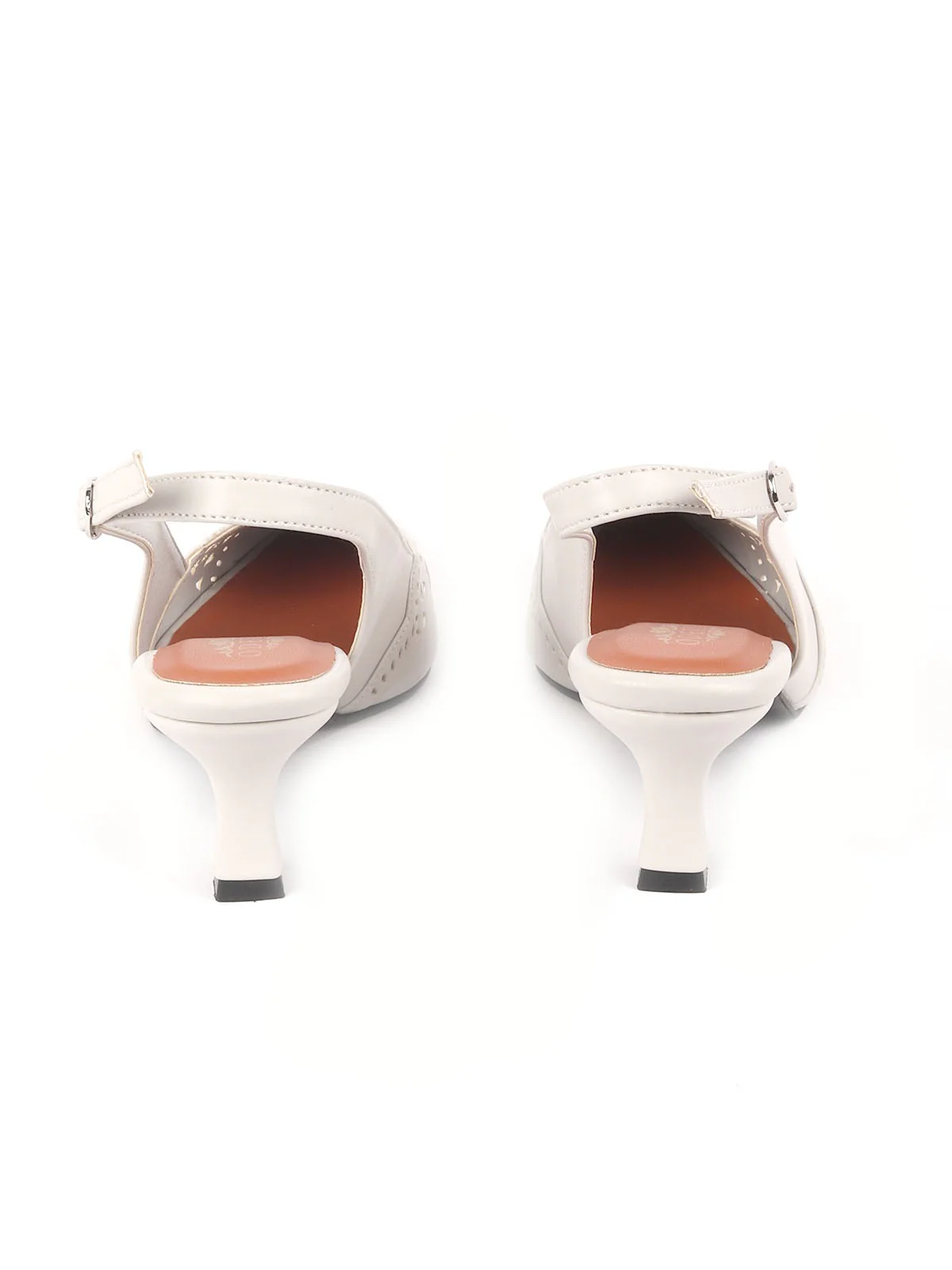 Odette White PU Cutdana Shoes For Women - Image 4