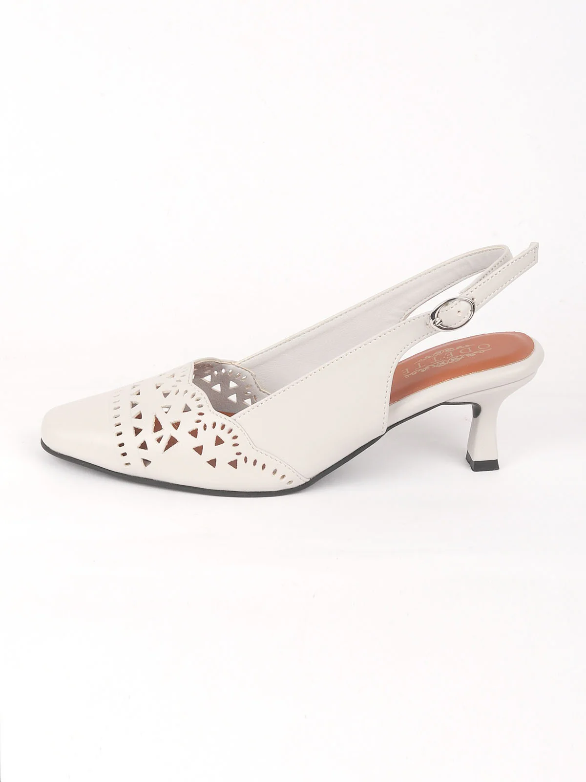Odette White PU Cutdana Shoes For Women - Image 6