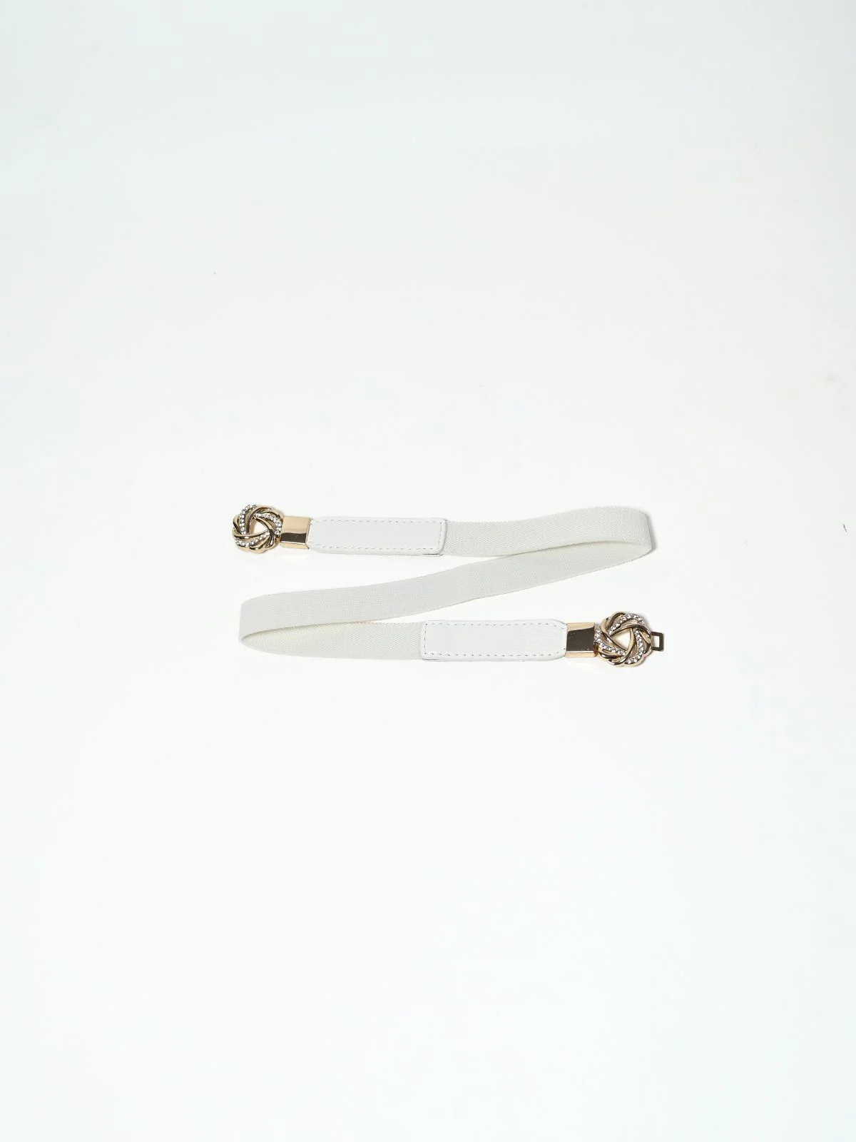 Odette White PU Embellished Belt For Women - Image 3