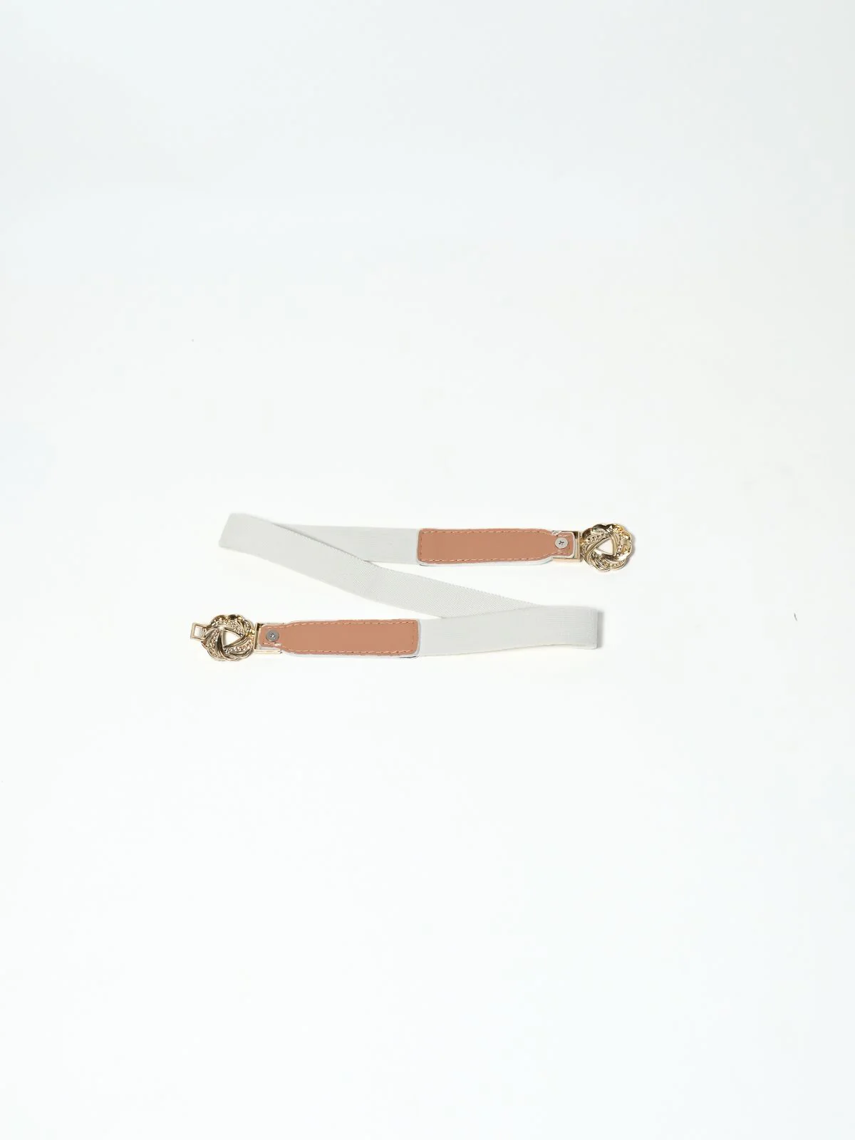 Odette White PU Embellished Belt For Women - Image 6