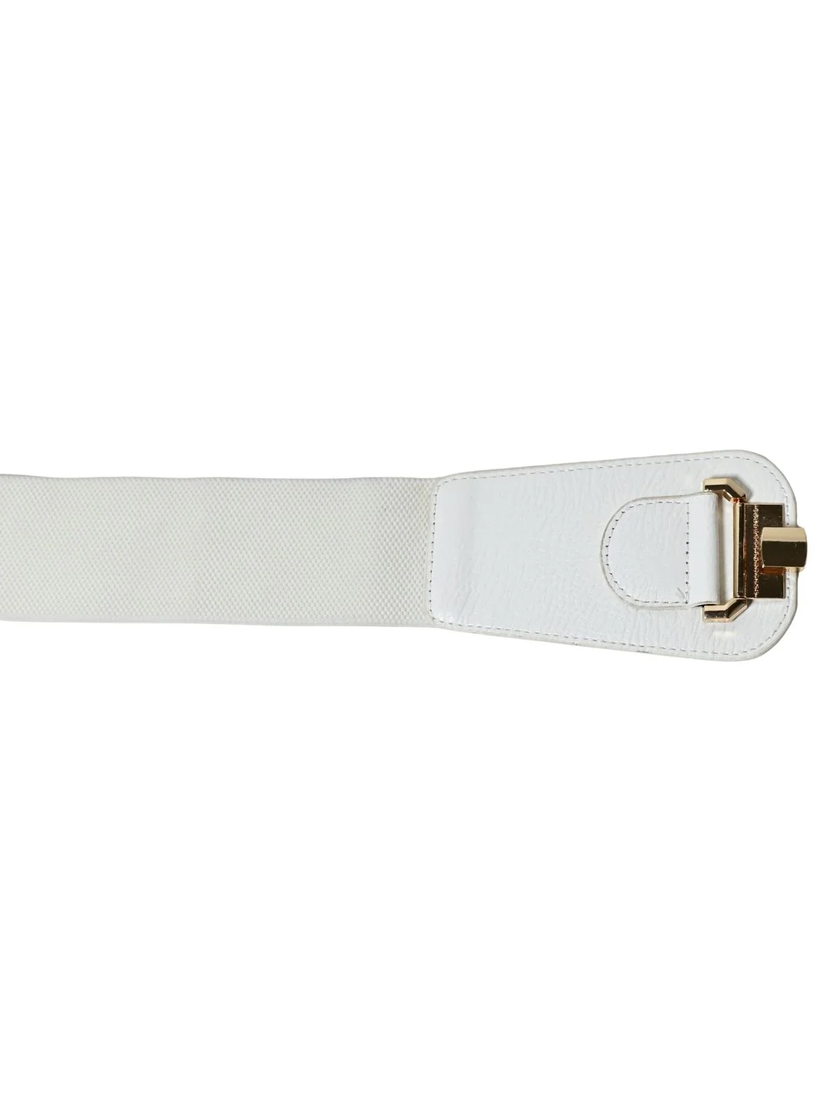 Odette White PU Metallic Design Belt For Women - Image 4