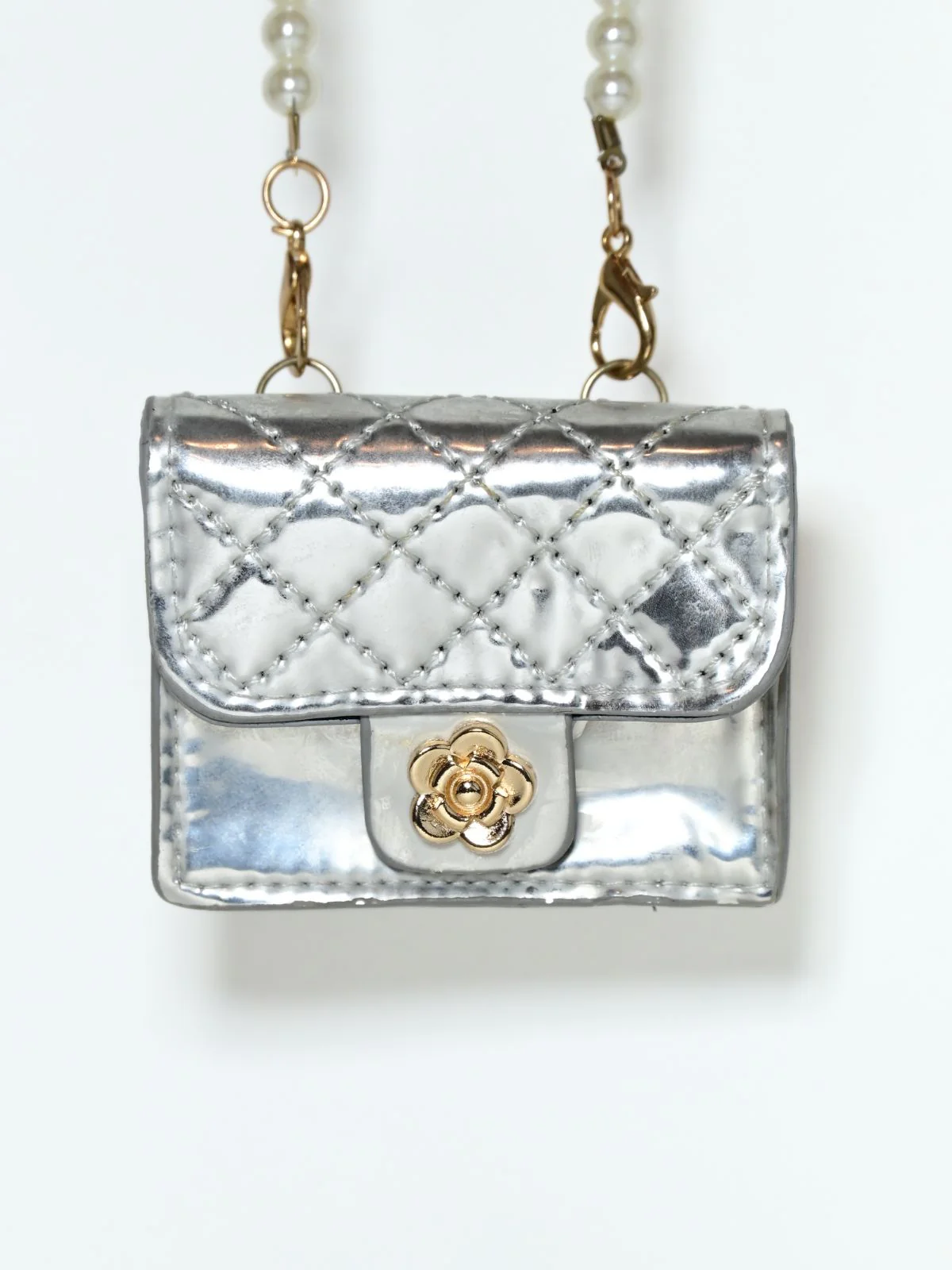 Odette White PU Pearl Belt Bag For Women - Image 2