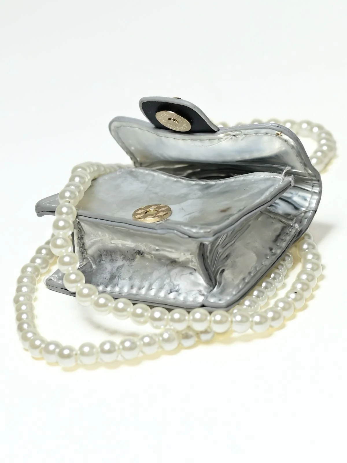 Odette White PU Pearl Belt Bag For Women - Image 5