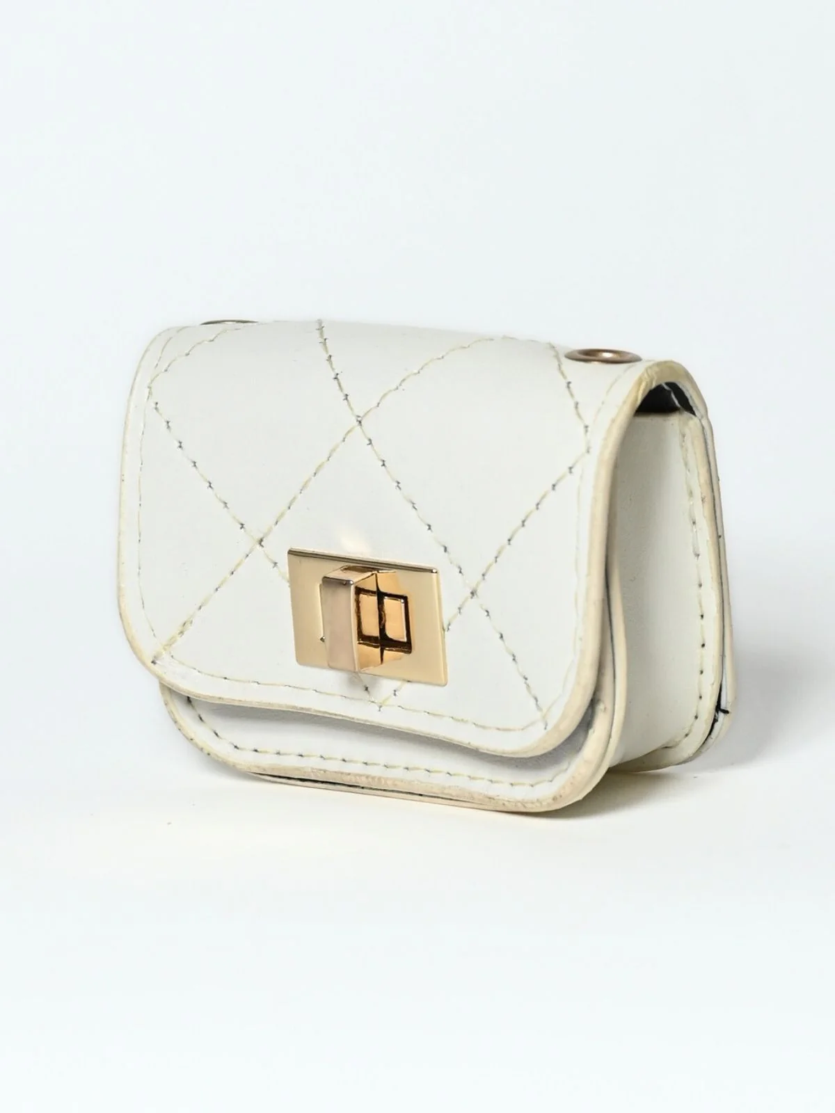 Odette White PU Pearl Belt Bag For Women - Image 3