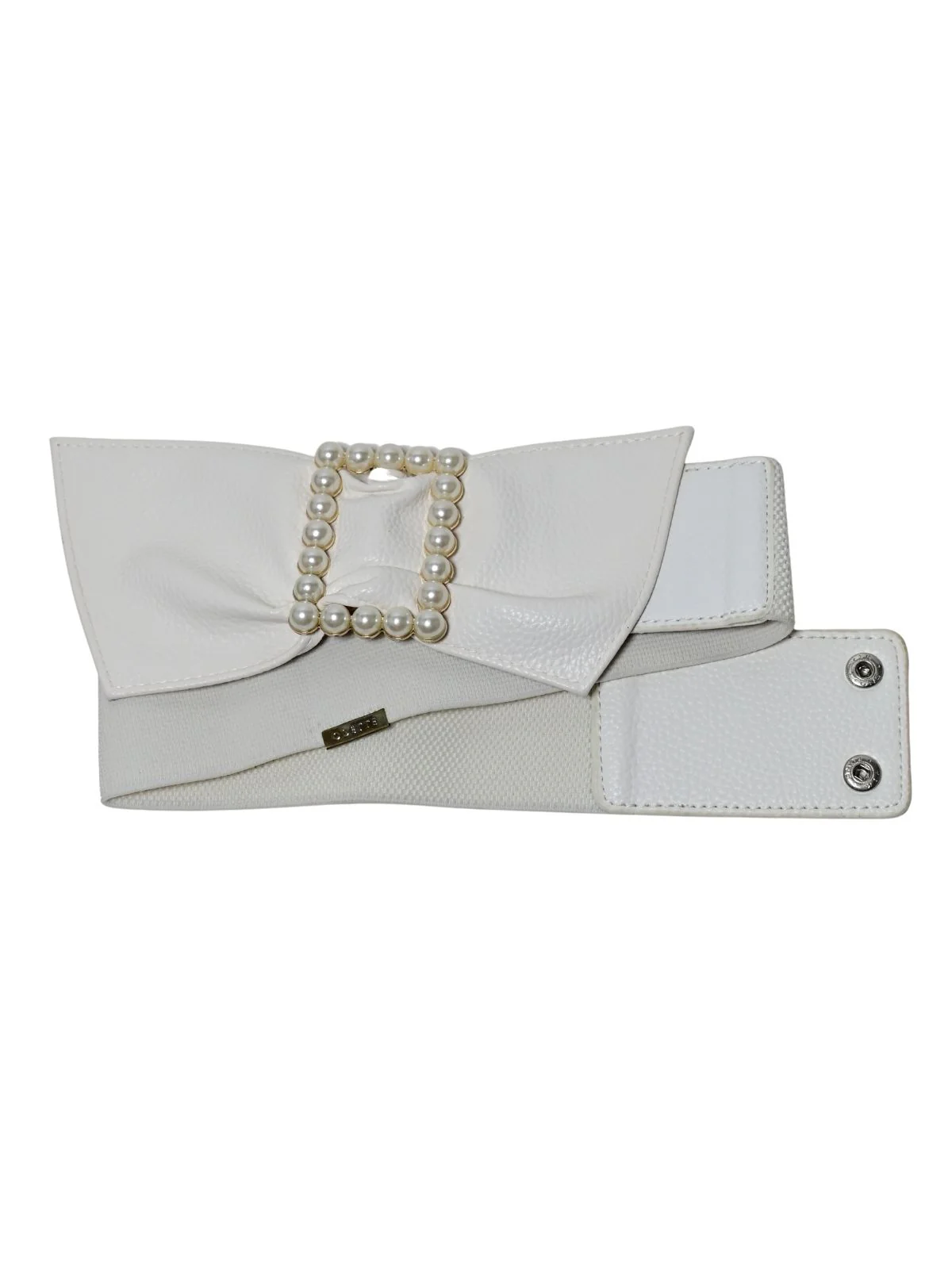 Odette White PU Pearl Work Belt For Women - Image 4