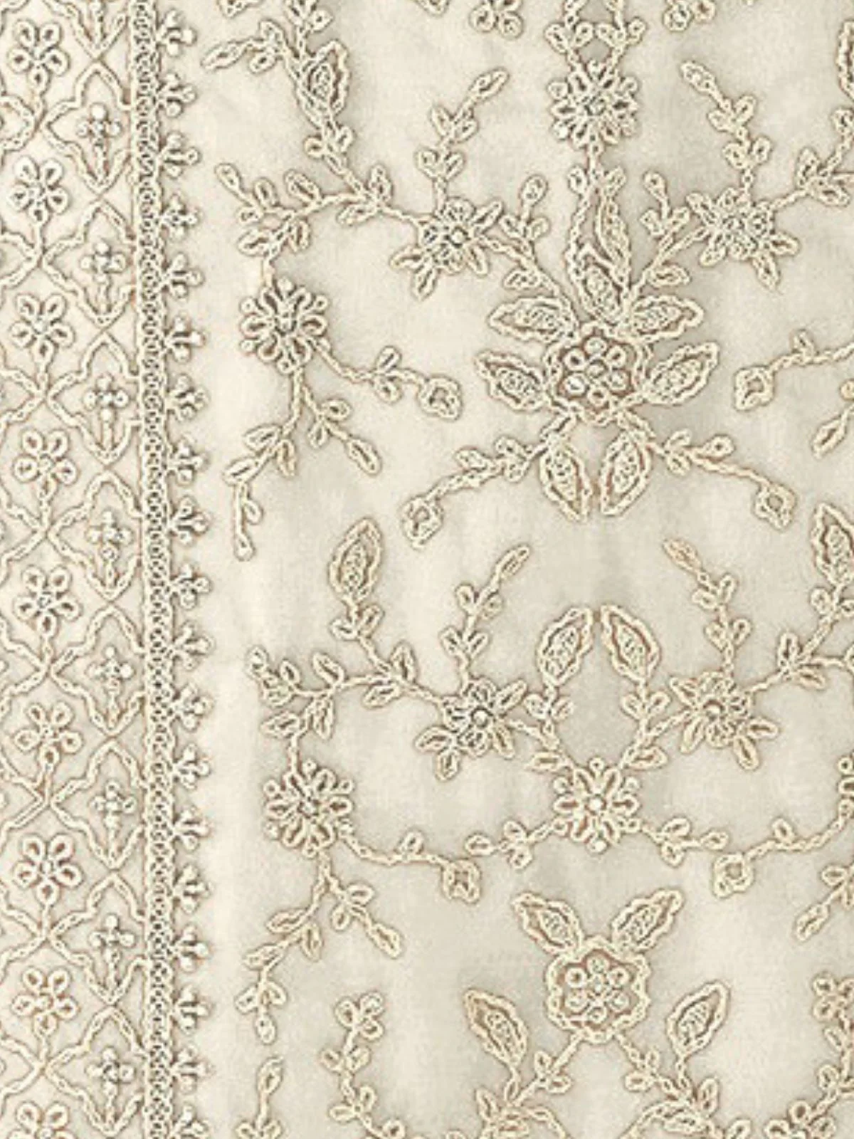 Odette White Silk Blend Embroidered Semi Stitched Kurta Set For Women - Image 3