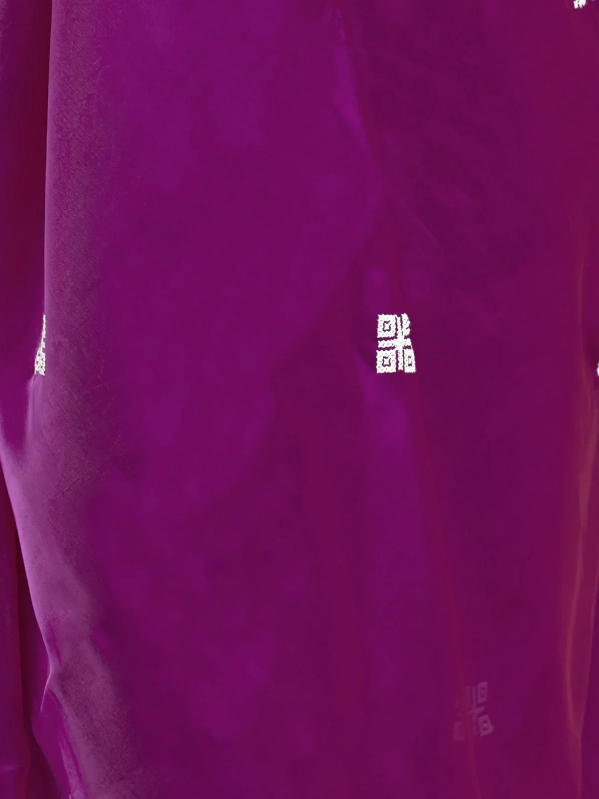 Odette Wine Chiffon Embroidered Saree For Women - Image 7