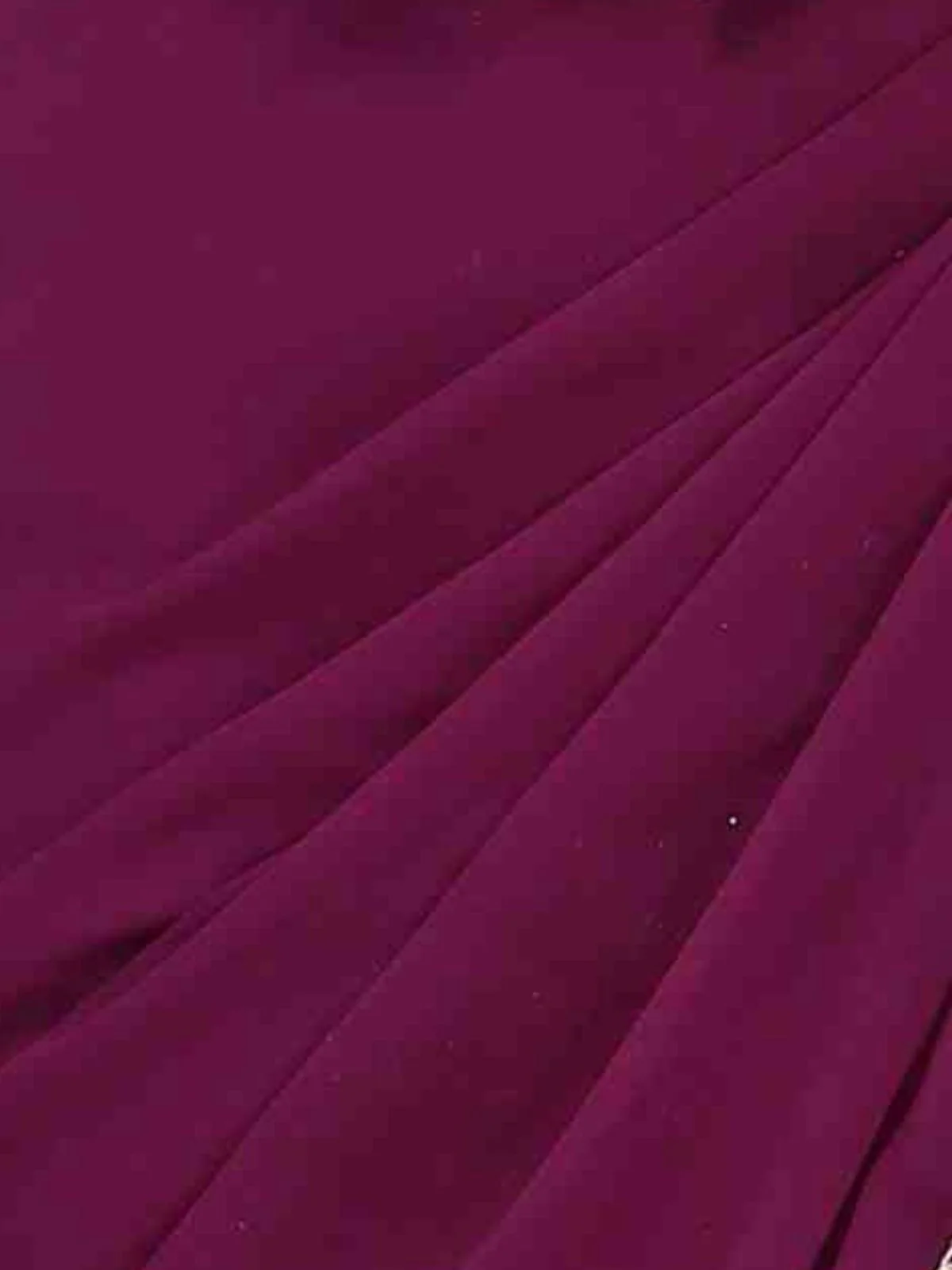 Odette Wine Georgette Plain Saree With Unstitched Blouse For Women - Image 5