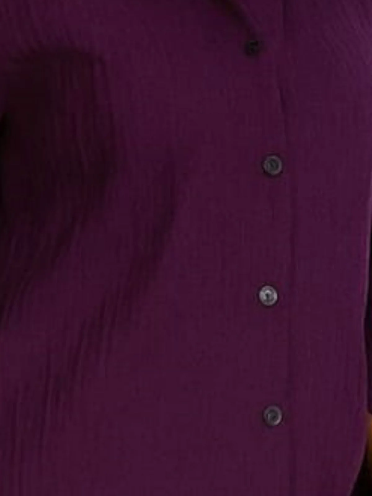Odette Wine Poly Cotton Solid Shirt For Women - Image 4