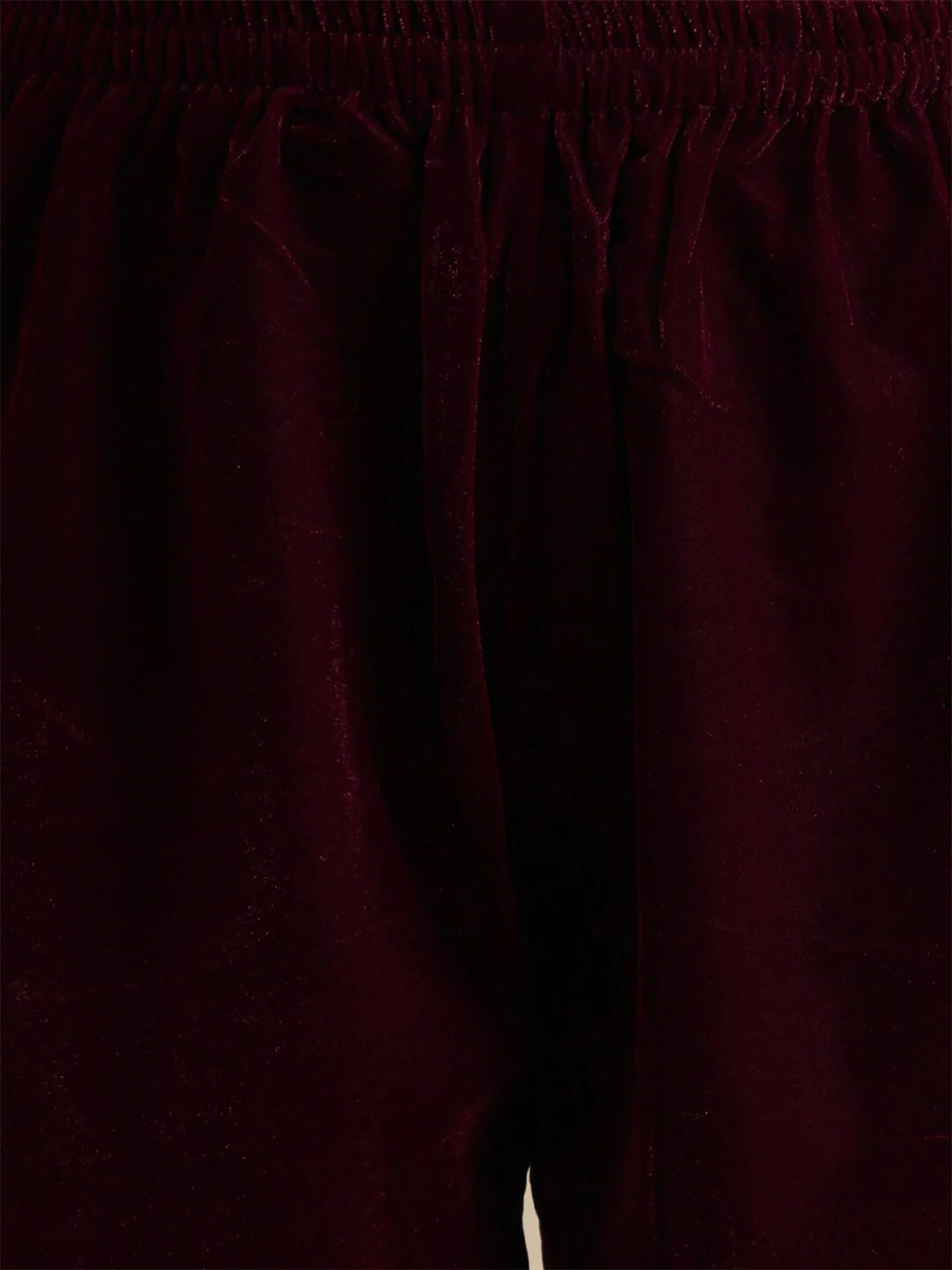 Odette Wine Velvet Embellished  Stitched Kurta Set For Women - Image 5