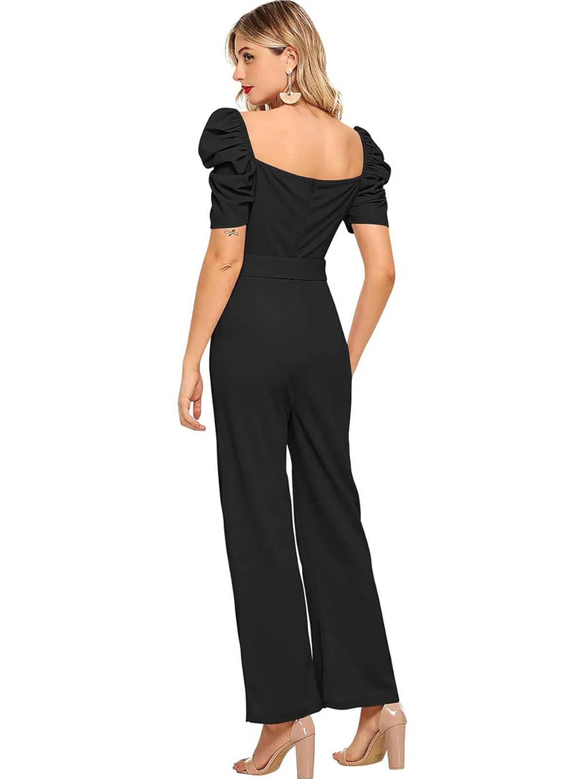 Odette Women Black Polyester Blend Jumpsuit - Image 3