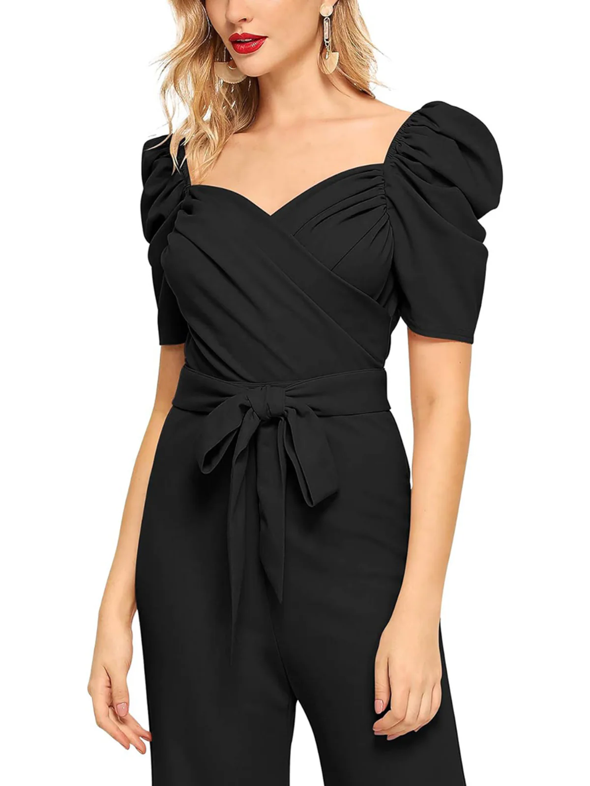 Odette Women Black Polyester Blend Jumpsuit - Image 4