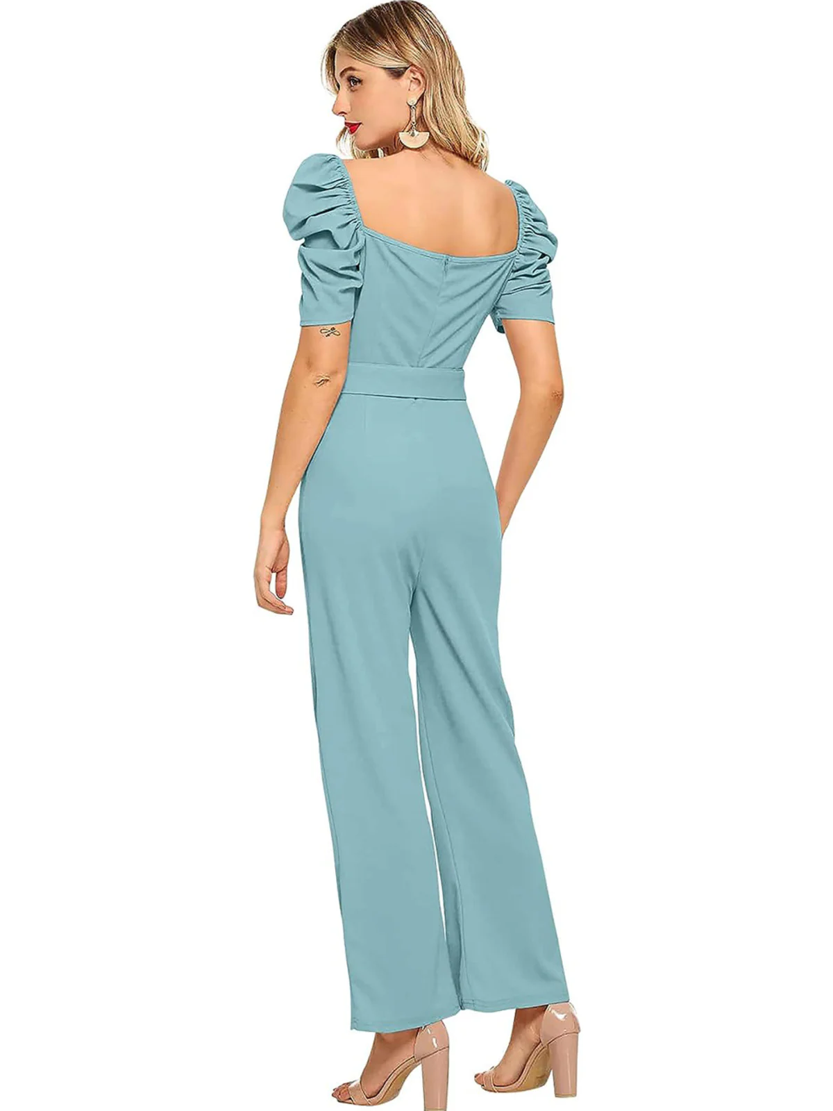 Odette Women Light Blue Polyester Blend Jumpsuit - Image 3