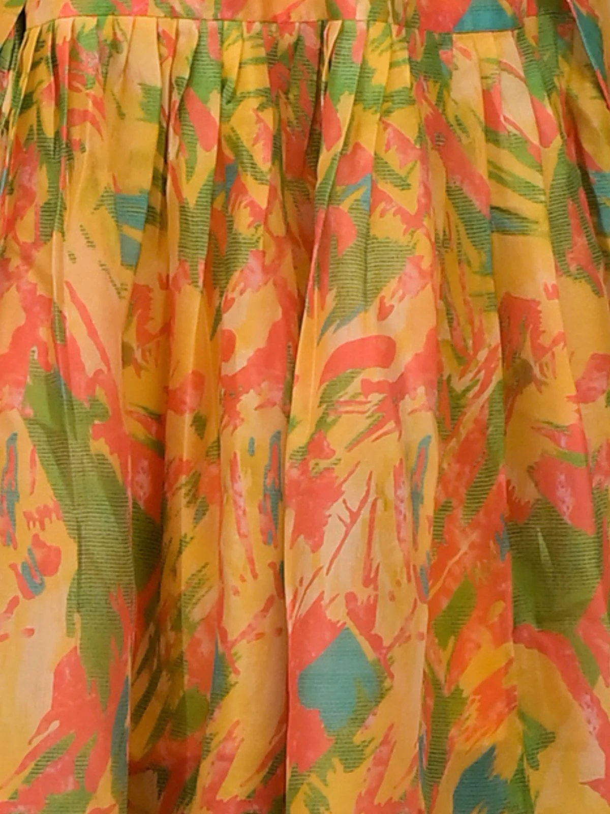 Odette Yellow Georgette Printed Ready To Wear Saree For Women - Image 5
