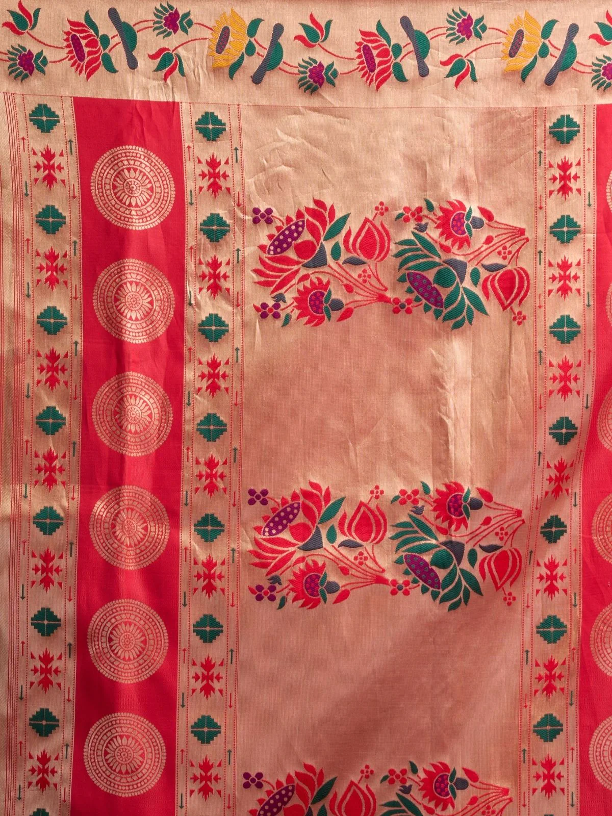 Odette Yellow Silk Blend Woven Saree For Women - Image 6