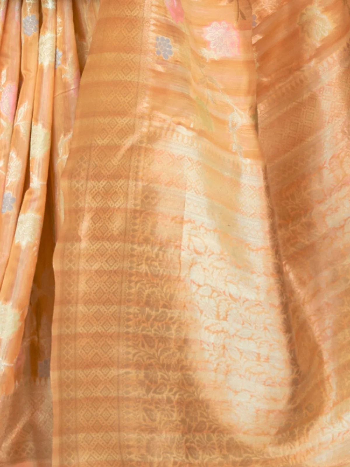 Odette Yellow Woven Design Silk Blend Saree With Unstitched Blouse For Women - Image 3
