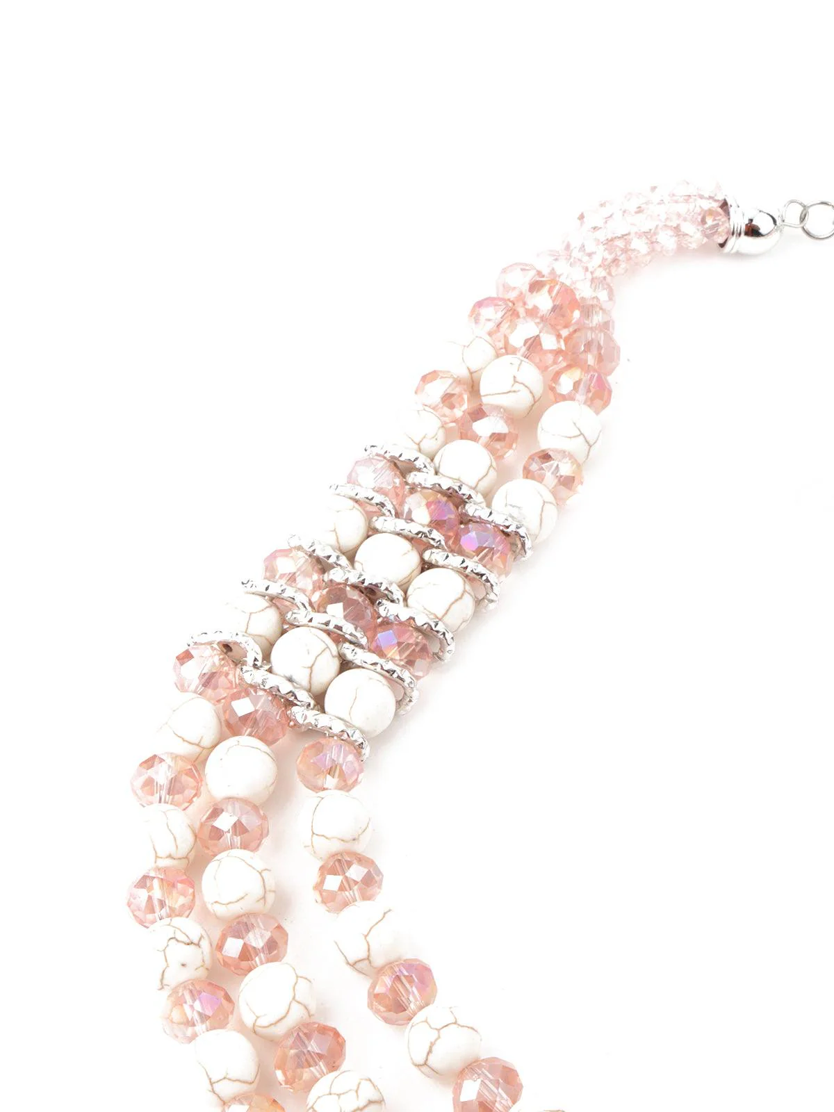 Odette Women Off-White-Pink Classic Necklace - Image 5