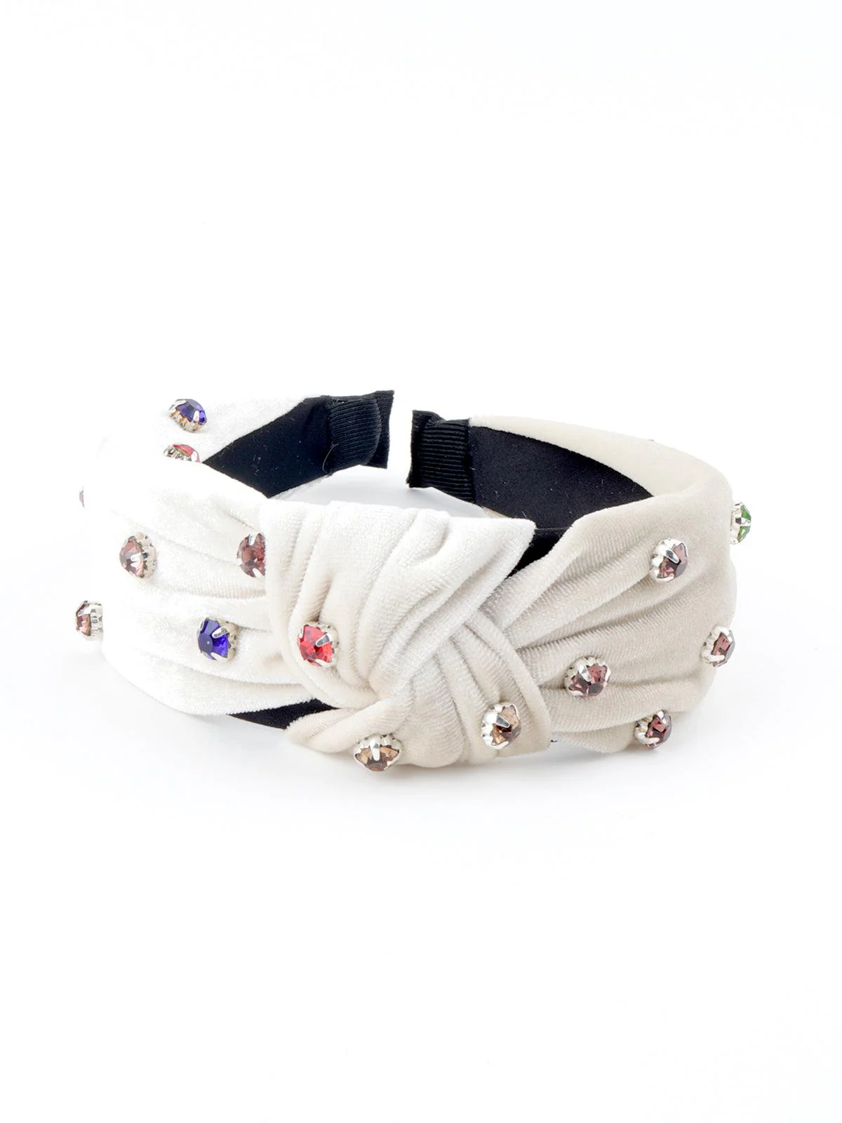 Odette Women Off-White Sparkling Hairband - Image 3